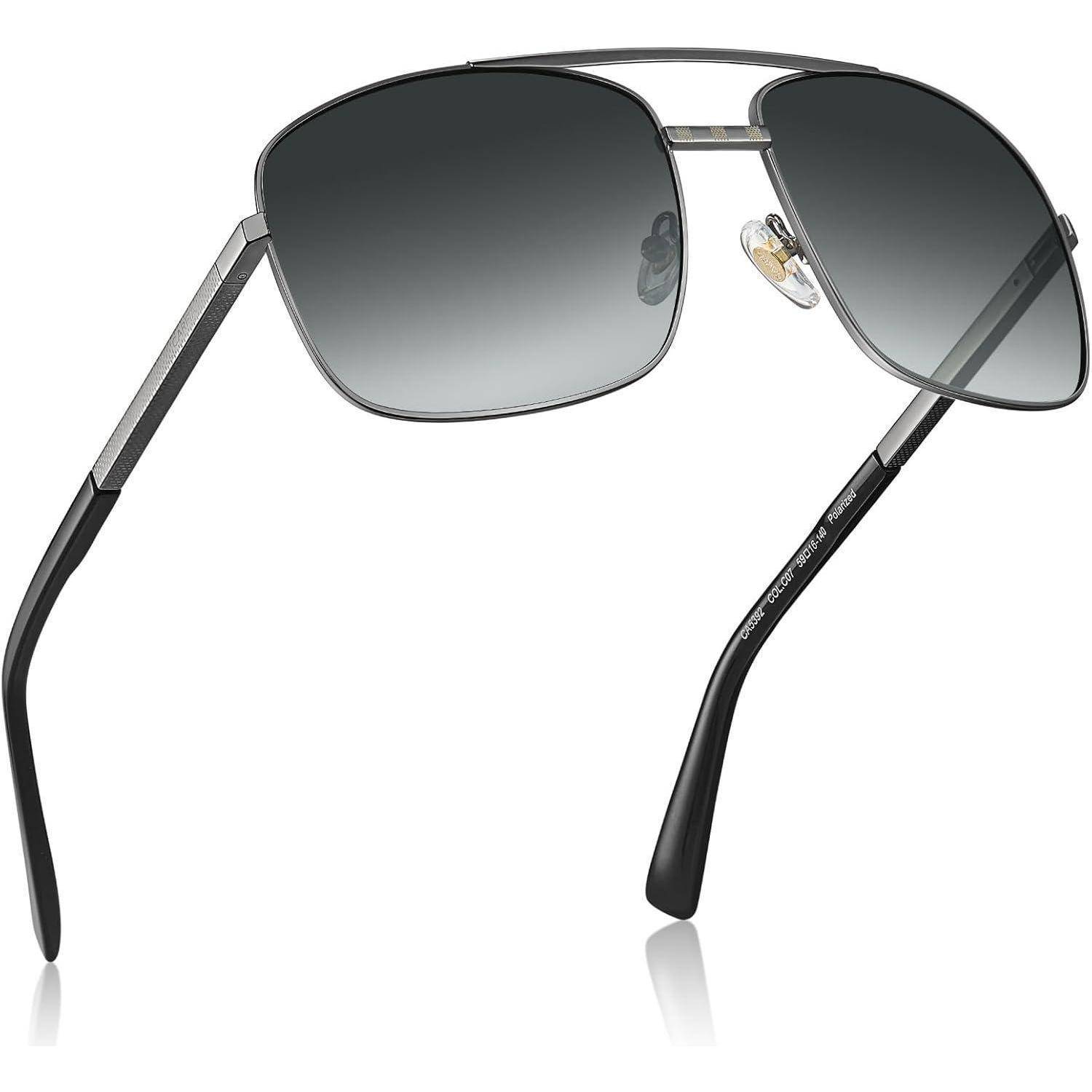 Polarisierte Retro Pilotenbrille Herren UV400 Metall Sonnenbrille