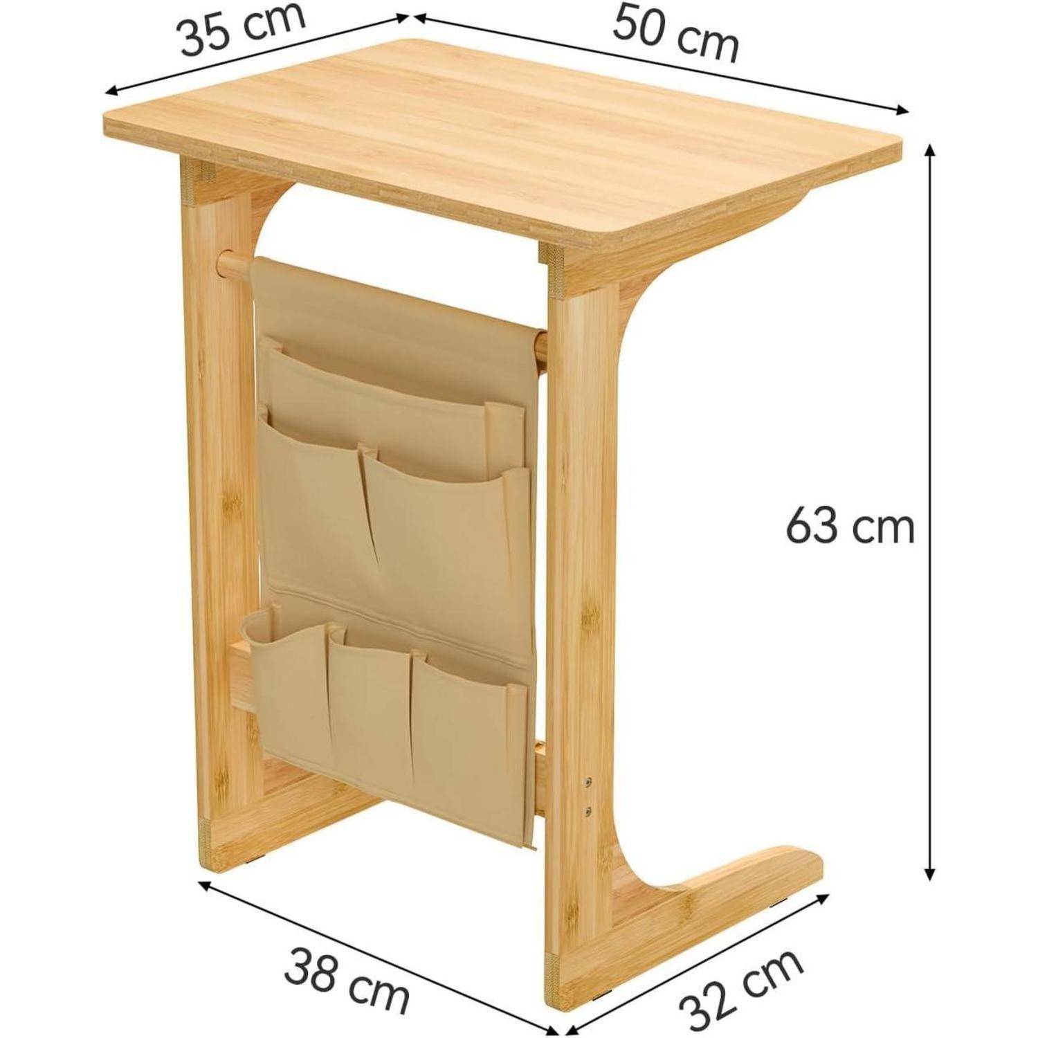 Beistelltisch C-Form Wohnzimmer Table 50x35x63cm Nachtkästchen