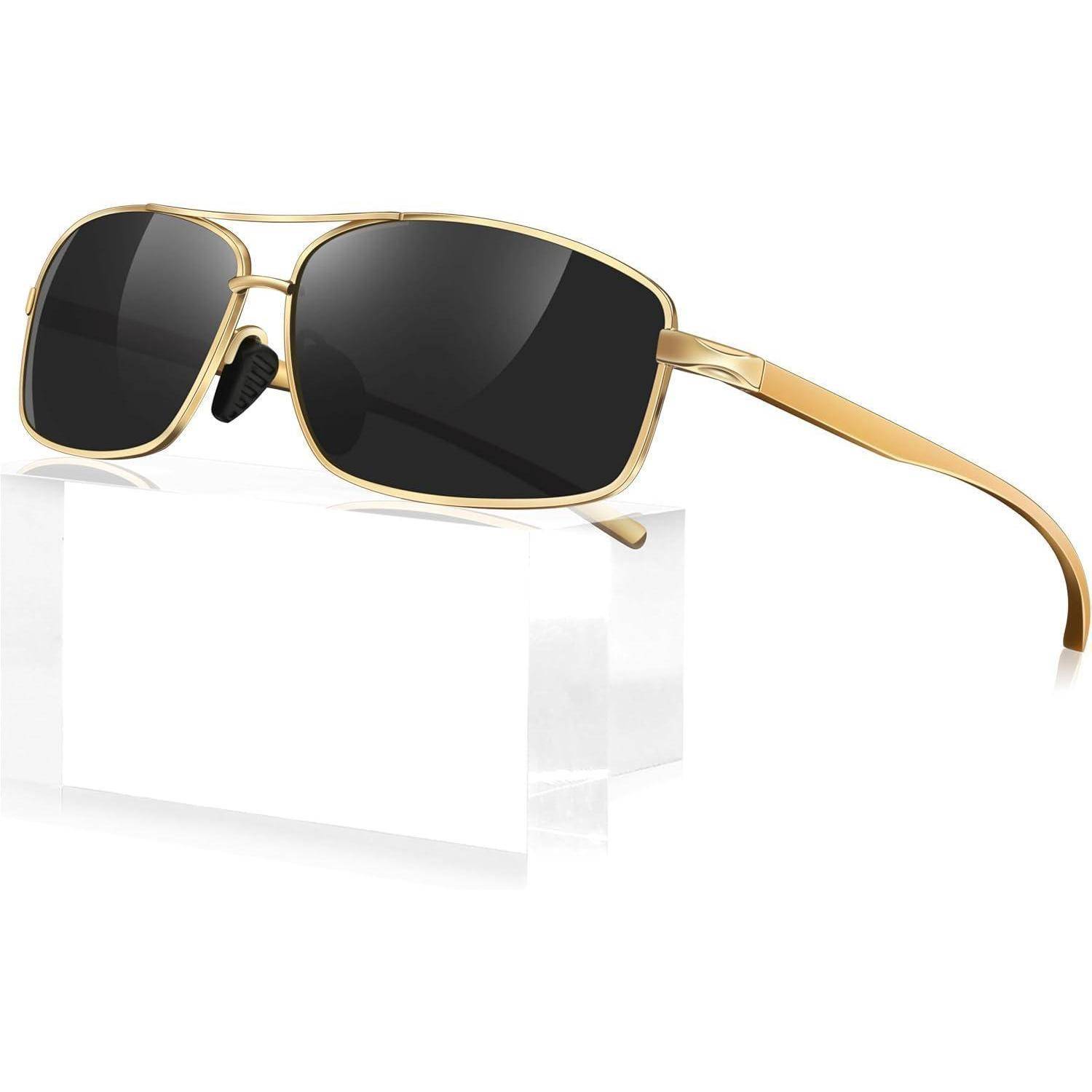 Sonnenbrille Herren Polarisiert Al-Mg Metallrahmen Federscharnier
