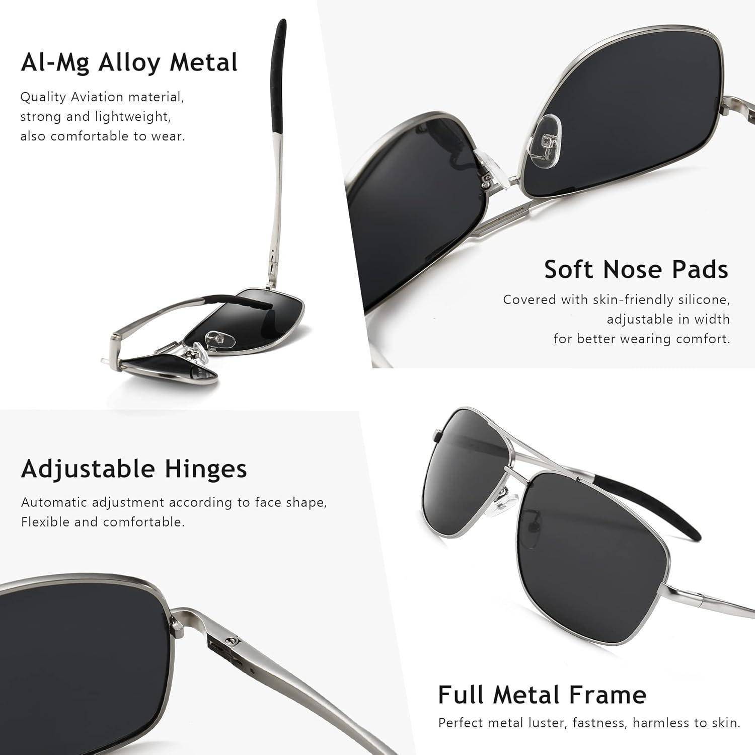Herren Sonnenbrille Polarisiert Metallrahmen Angeln Golf