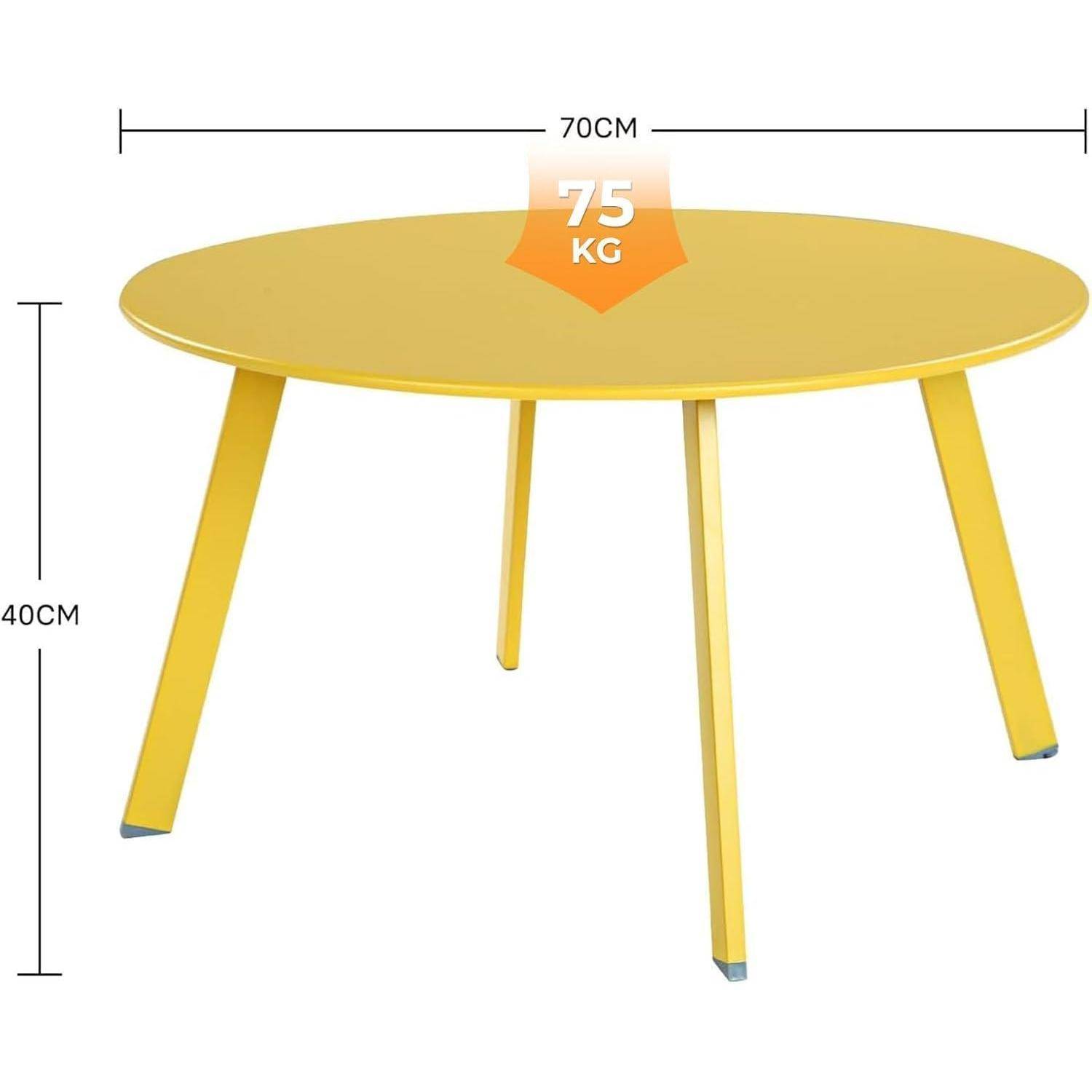 Großer Kaffeetisch Beistelltisch für Balkon und Garten, robust