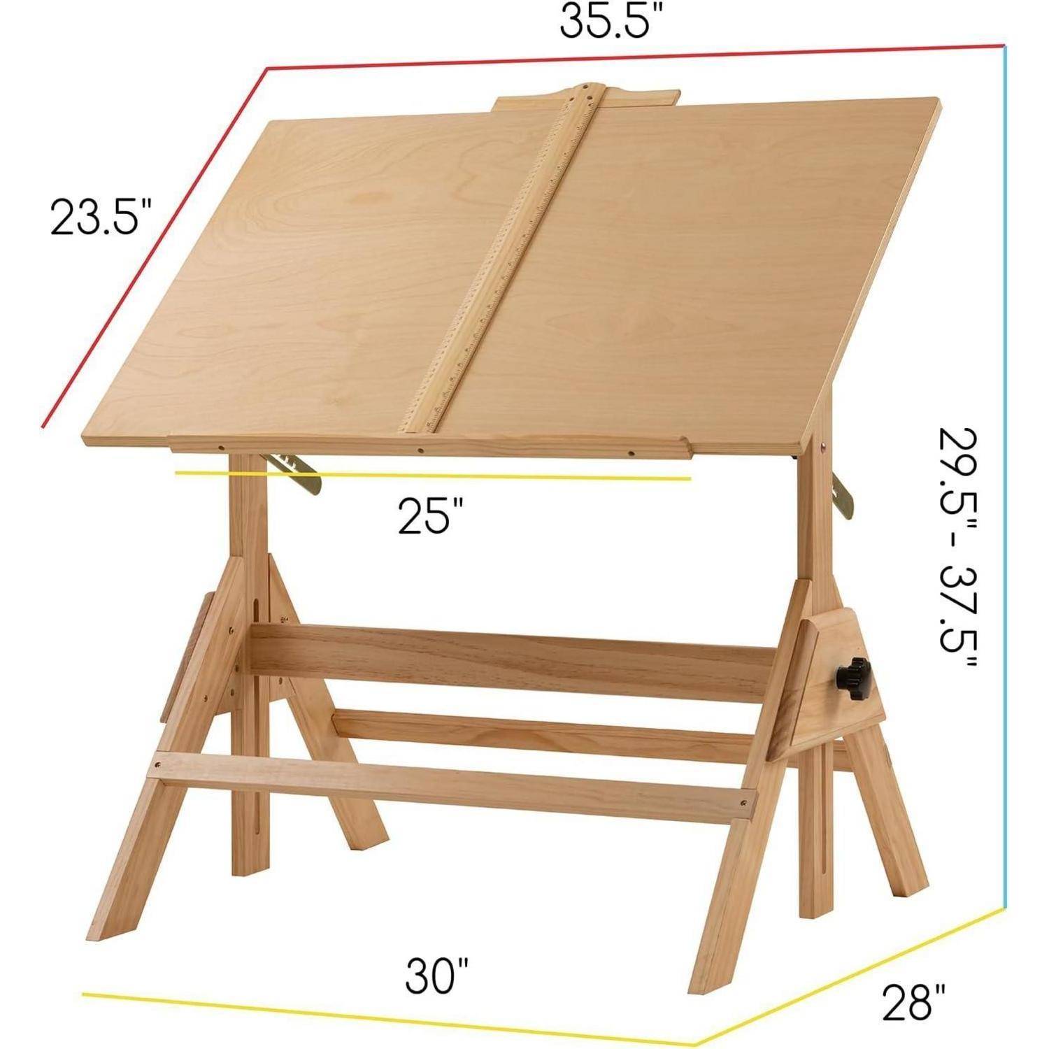 Holz Zeichentisch Verstellbare Höhe Künstler Hocker Craft Tisch