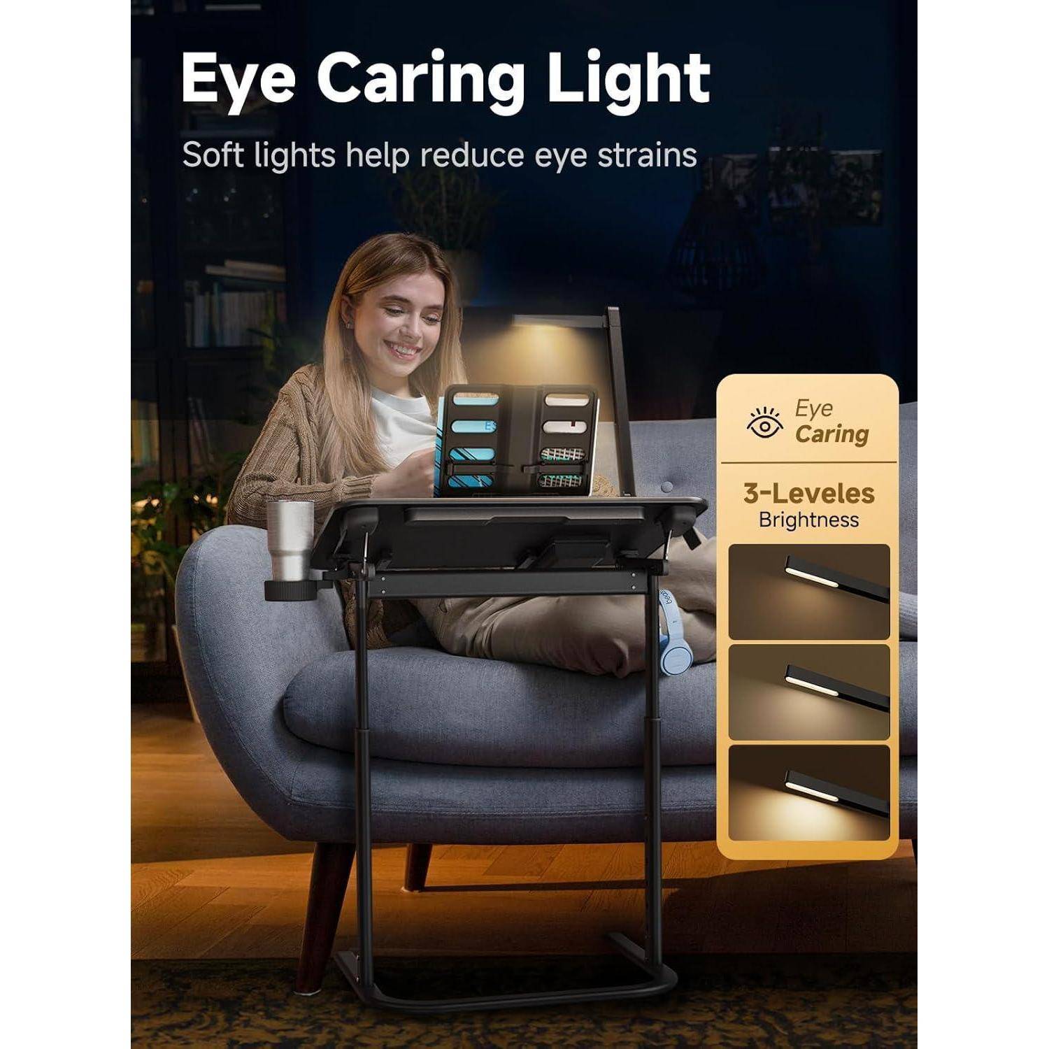Höhenverstellbarer Schreibtisch Augenfreundliche Lampe Buchständer