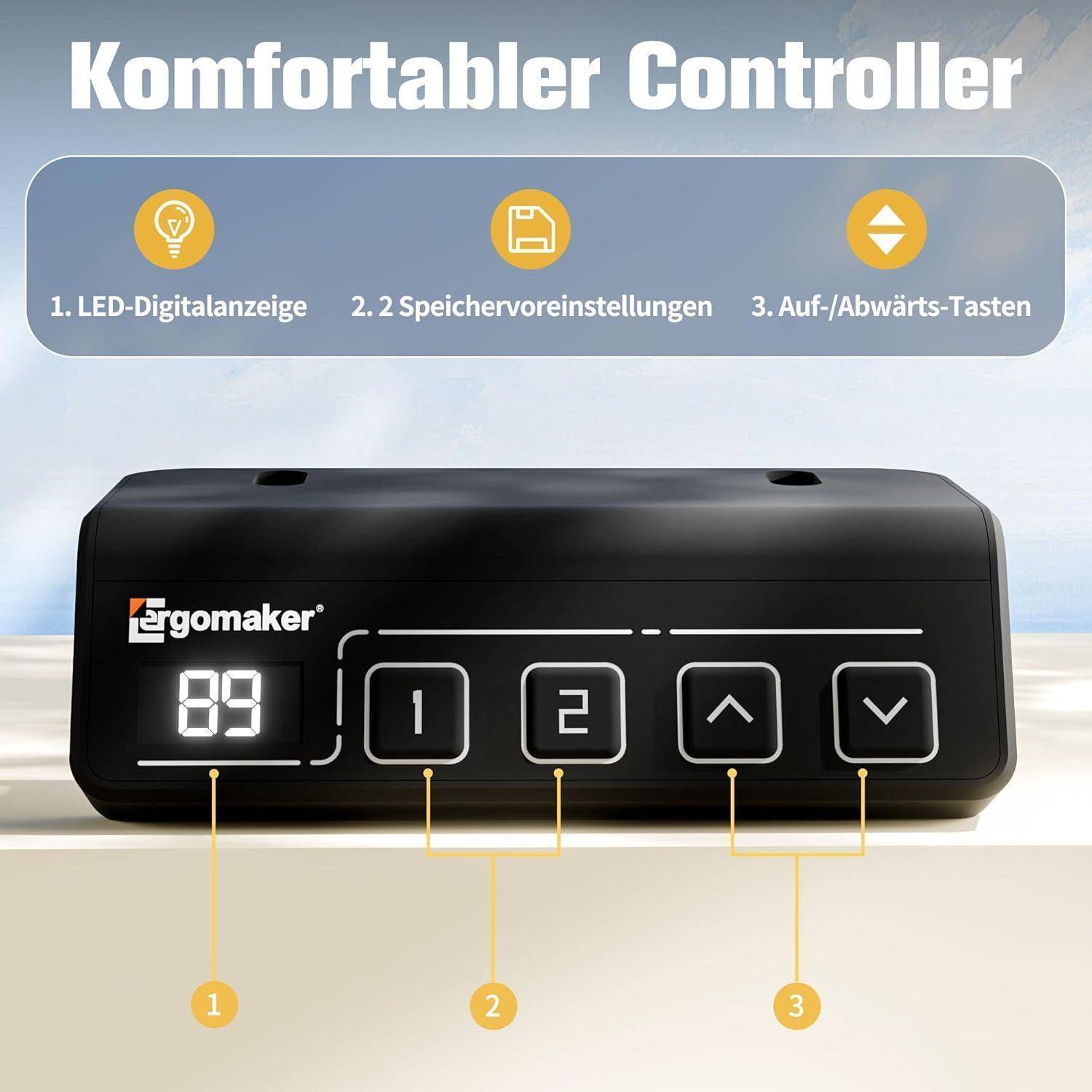 Elektrischer höhenverstellbarer Schreibtisch 170x60cm Spleißplatte