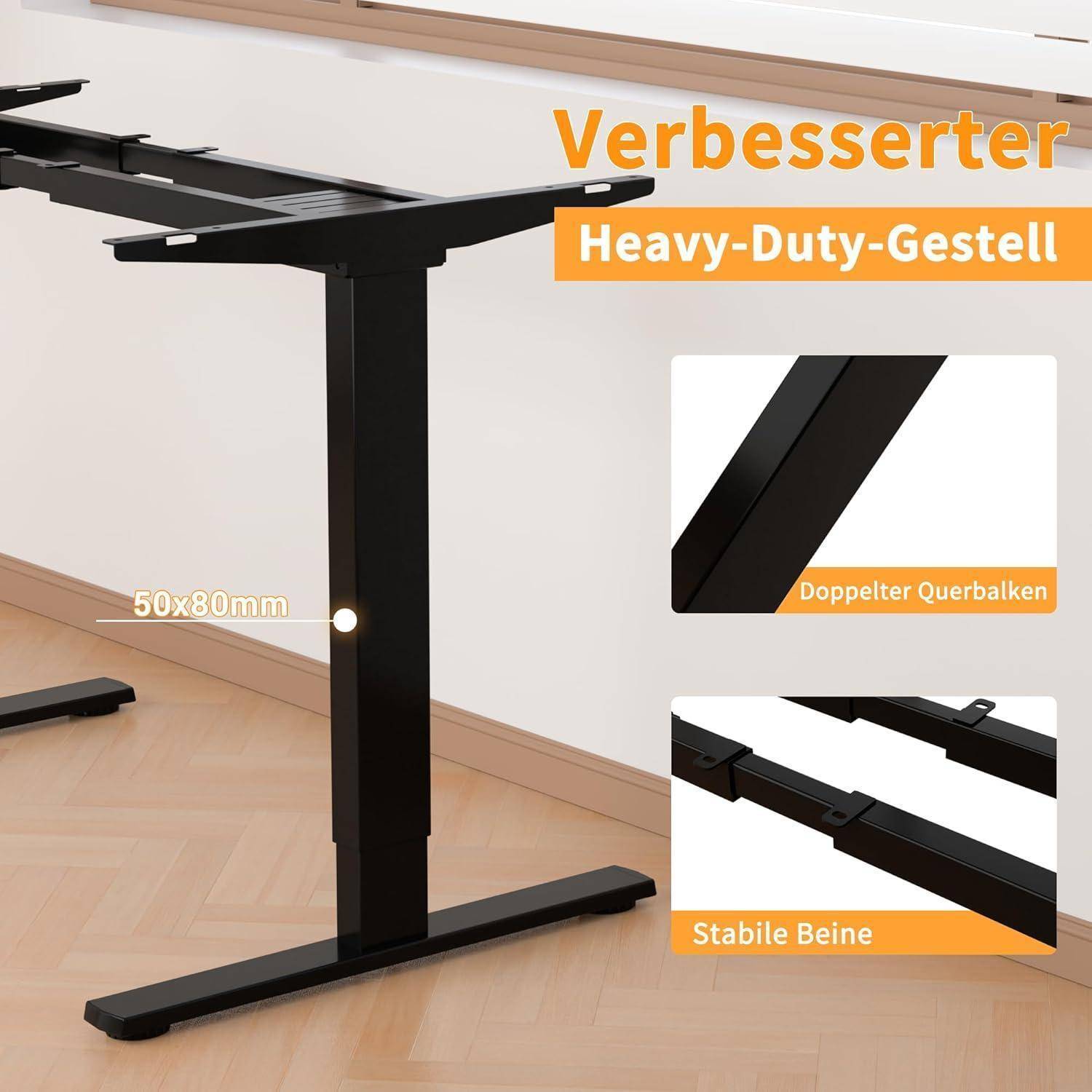 Höhenverstellbares Schreibtisch Gestell Dualmotor mit Memory Steuerung