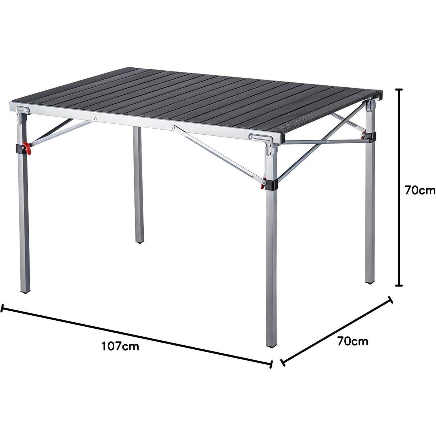 Campingtisch klappbar mit Aluminiumrahmen für 4-8 Personen bis 80 kg