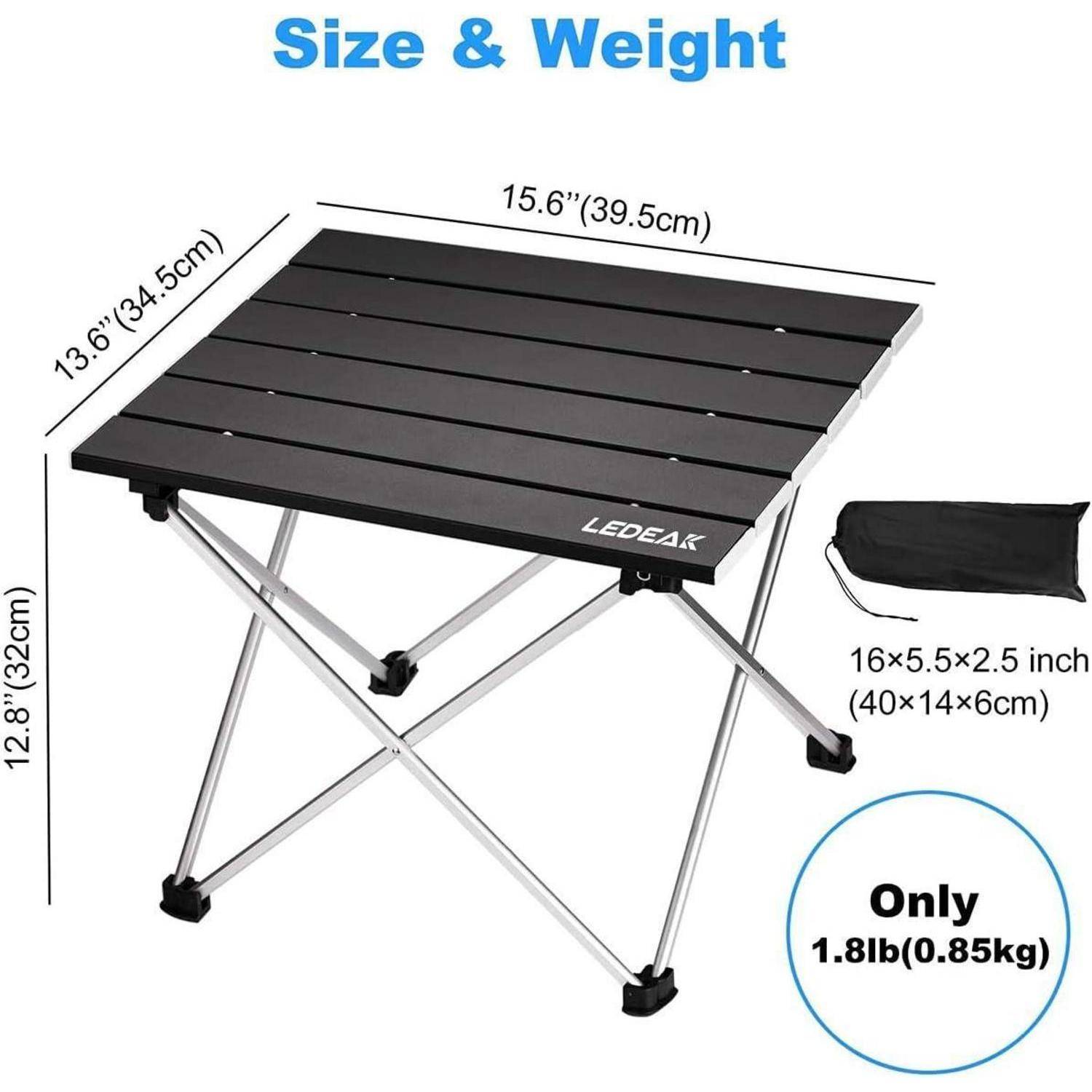 Tragbarer Aluminium Campingtisch Picknicktisch Leicht zu Tragen