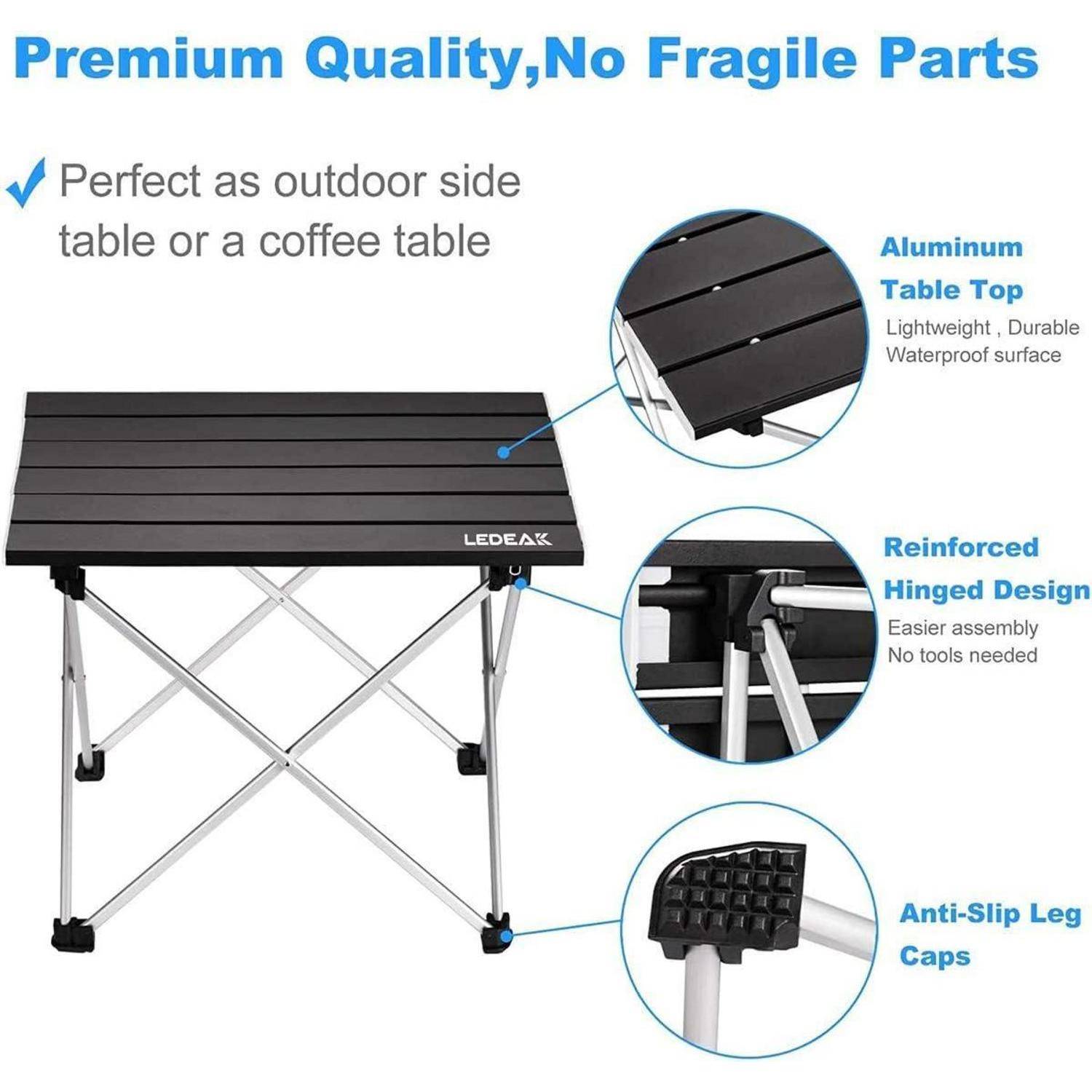 Tragbarer Aluminium Campingtisch Picknicktisch Leicht zu Tragen