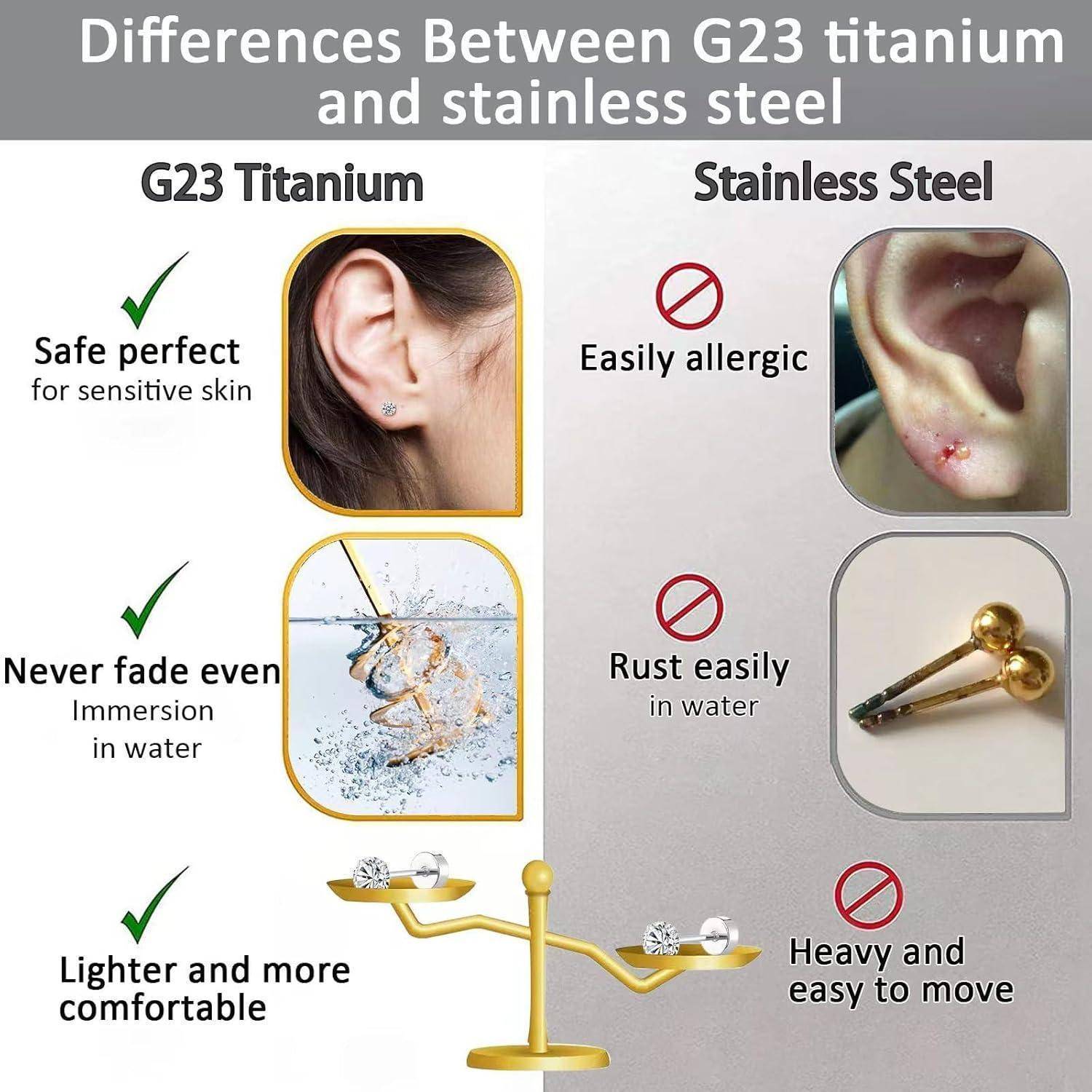 Nasenpiercing Titan G23 Fake Septum silber gold schwarz 20g 0.8mm 8mm