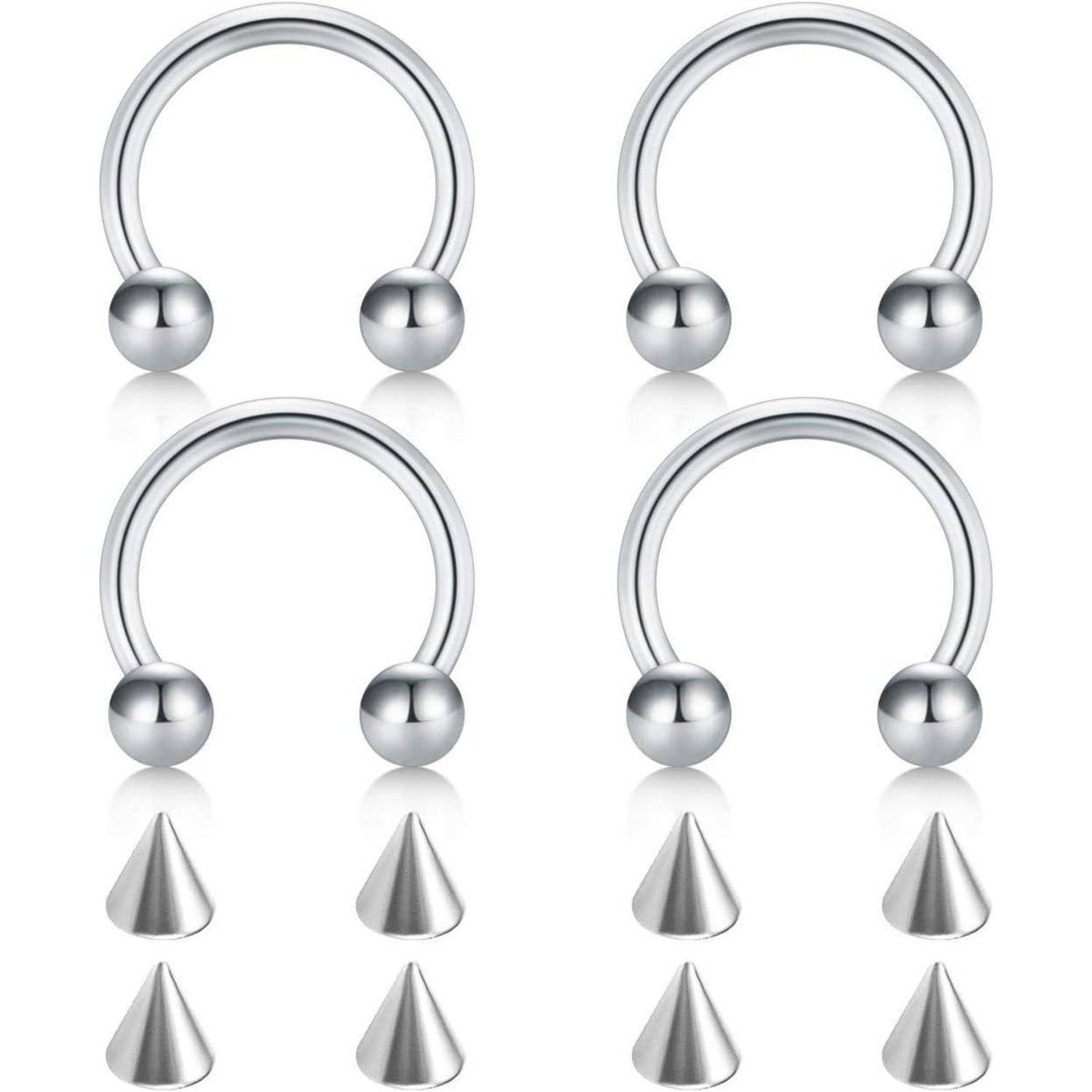 Chirurgenstahl Septum Hufeisen Lippe Bauchnabel Piercing Ohrringe mit
