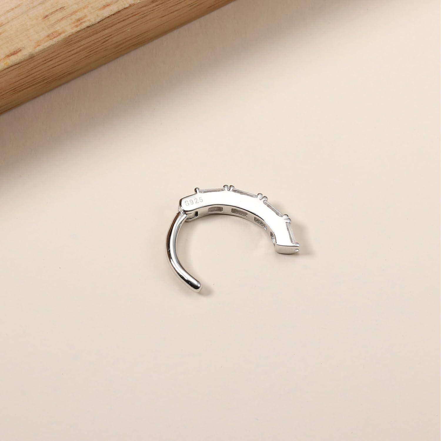 14G Bauchnabelpiercing Ring Damen Silber Cubic Zirkonia Piercing