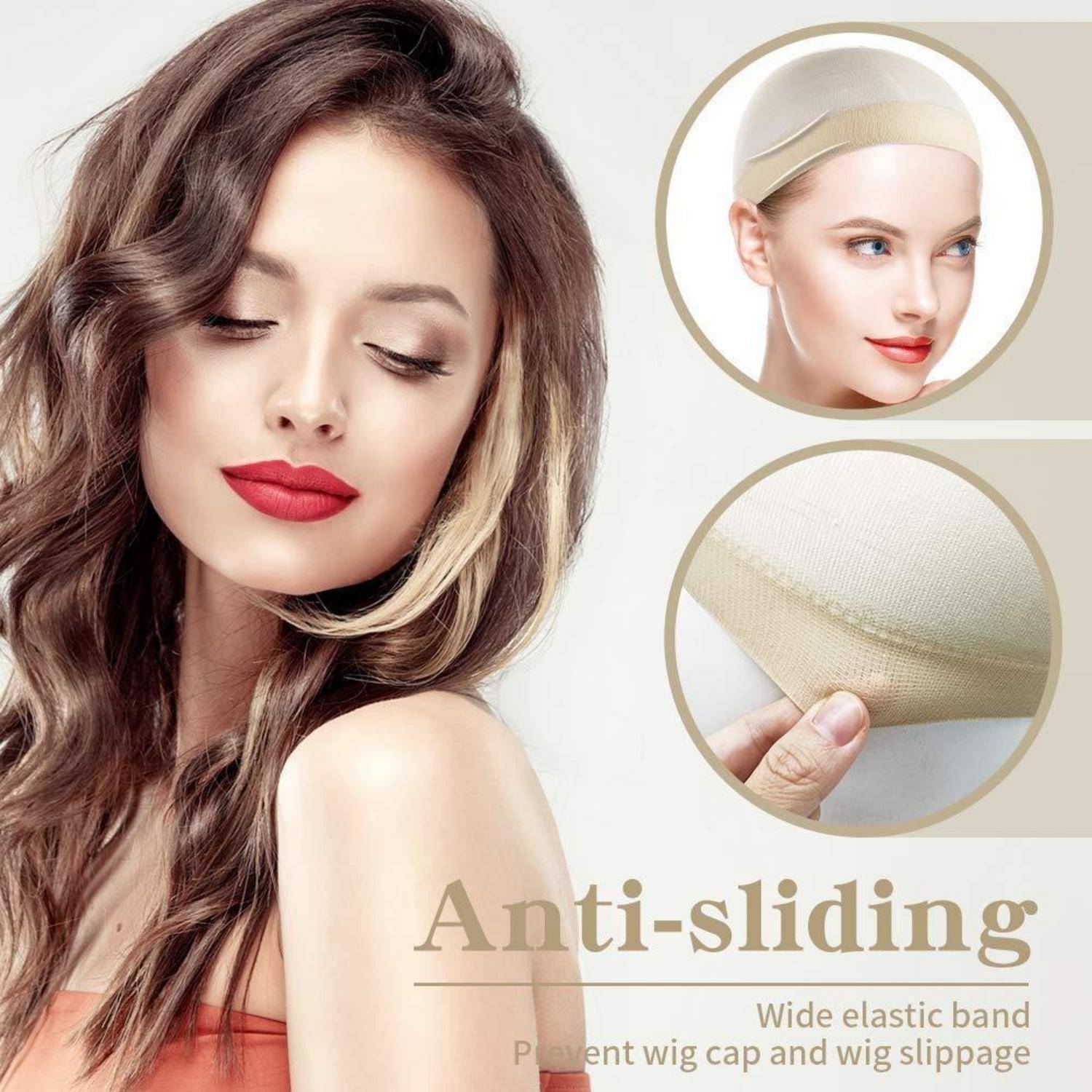 Wig Cap Hautfarben 12 Stücke Haarnetz für Perücken
