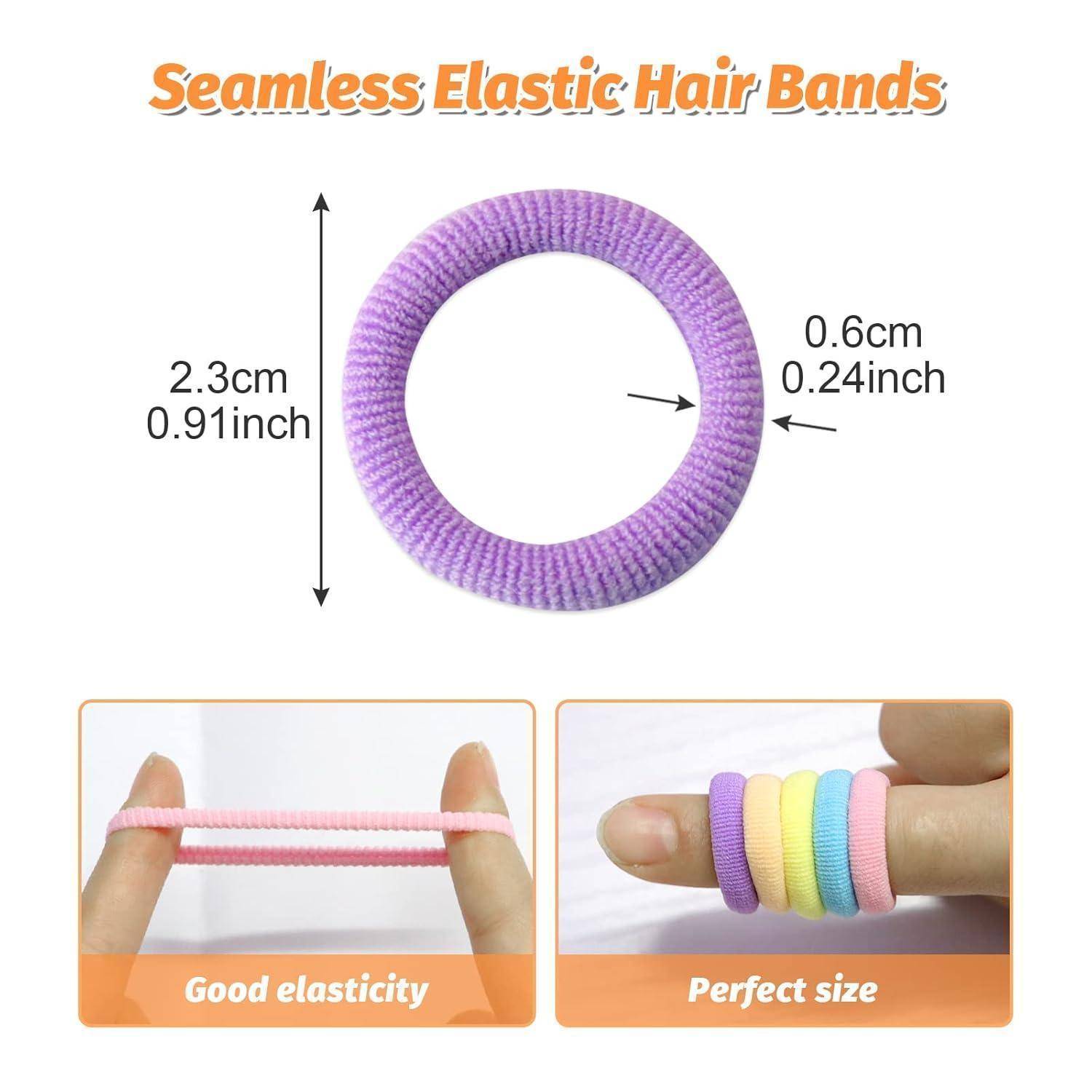 120 Stück Haargummis Mädchen Baby Zopfgummis Mini Haarband 5 Farben