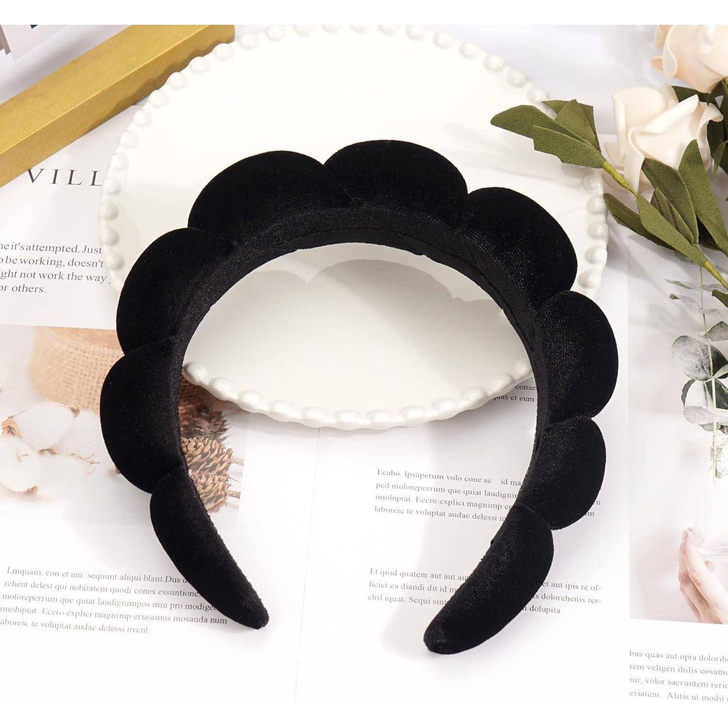 Spa-Stirnband Damen Schwamm Frottee Wolken Blau Makeup Hautpflege