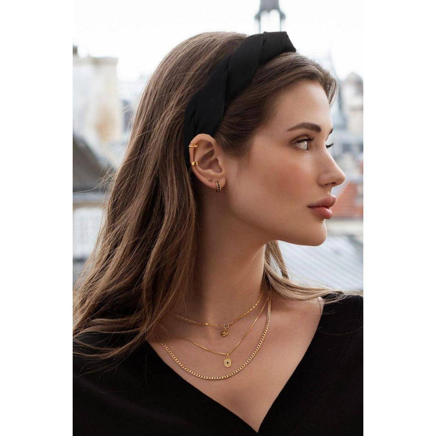 4er Set Geflochtene Stirnbänder Damen - Rutschfestes Haarband für