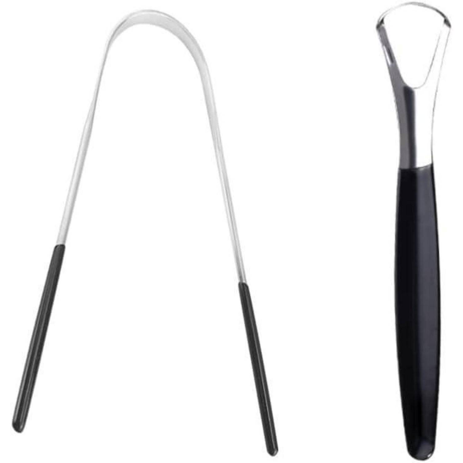 Zungenreiniger Edelstahl Tongue Scraper Set Sicher Mundhygiene