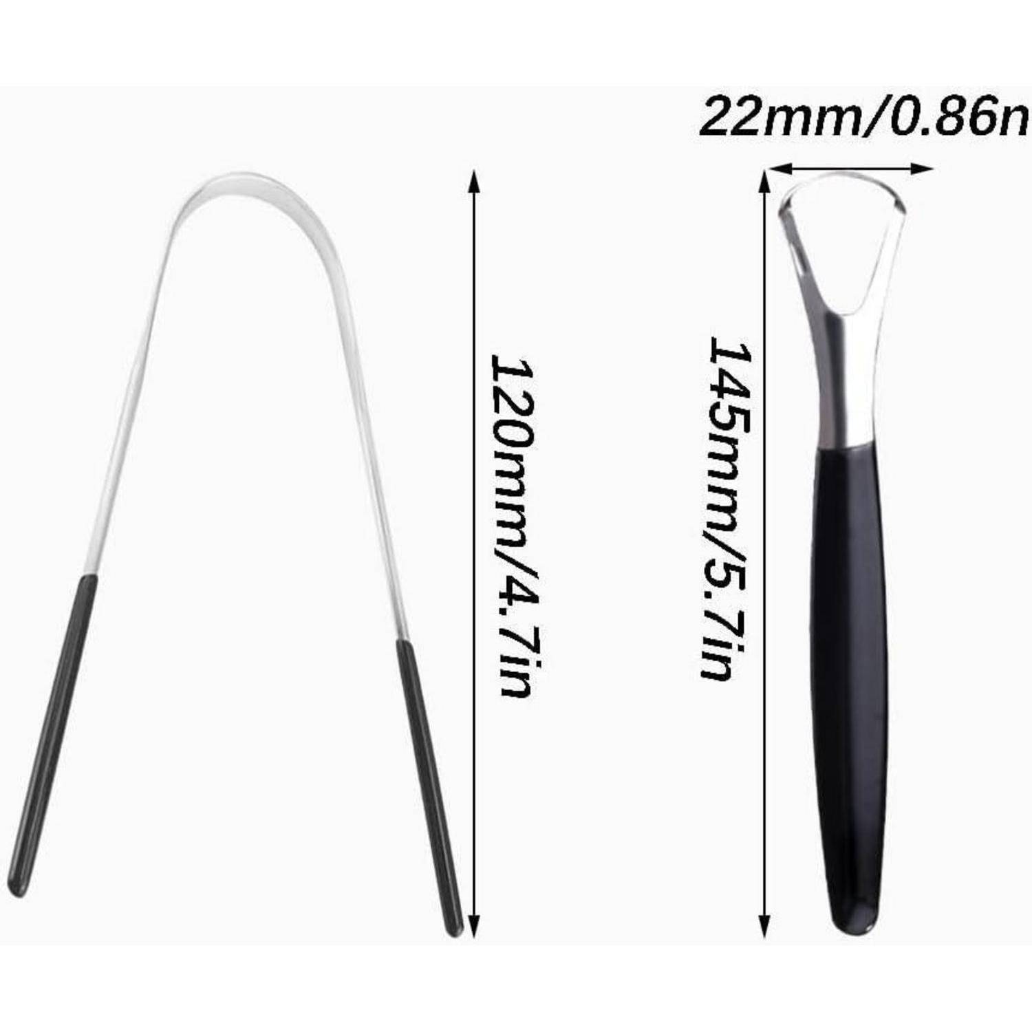 Zungenreiniger Edelstahl Tongue Scraper Set Sicher Mundhygiene