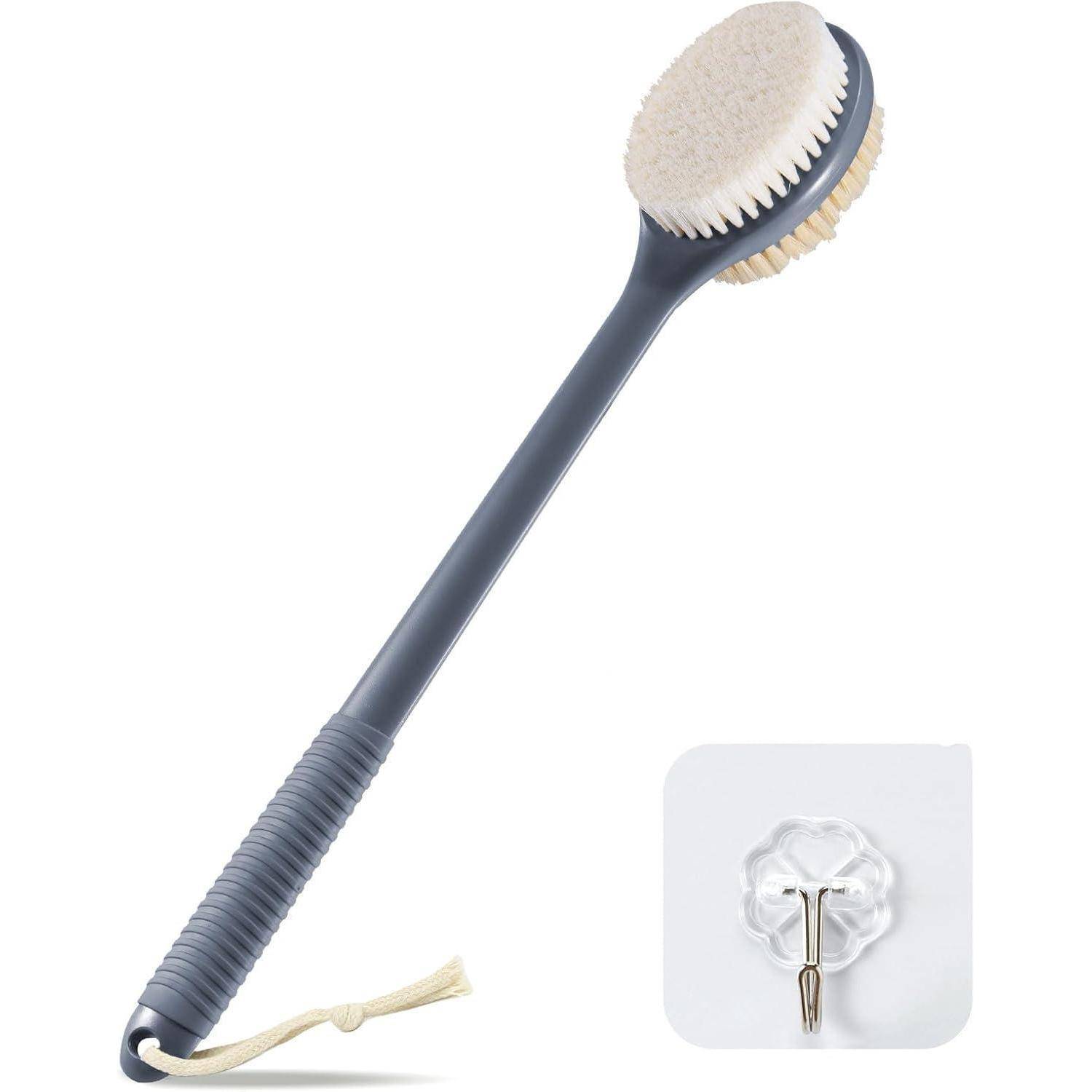 42 cm Rückenbürste Dusche Nass Trockenbürste langem Griff natürlichen