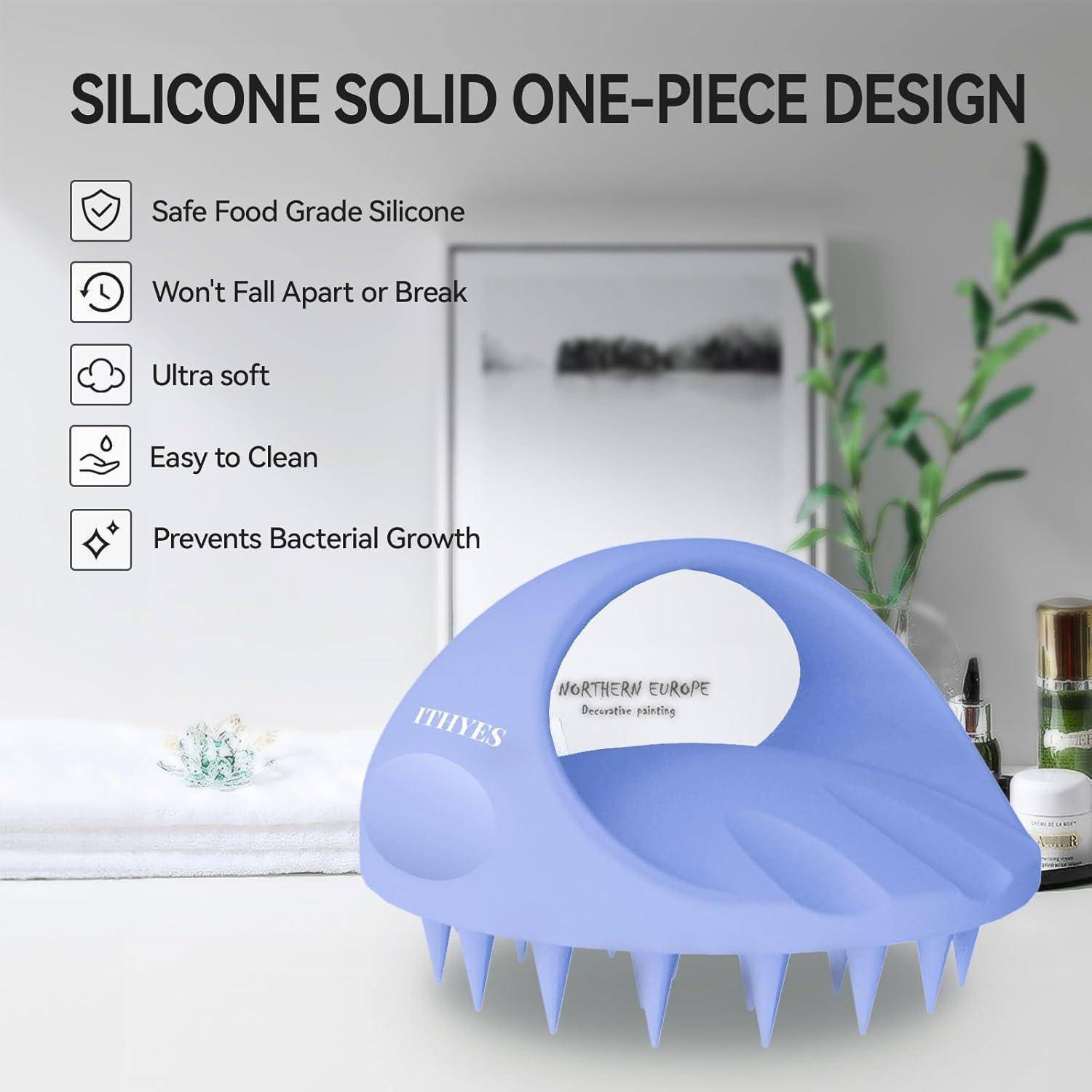 Kopfmassagebürste Silikon Scalp Massager Shampoo-Bürste Haare