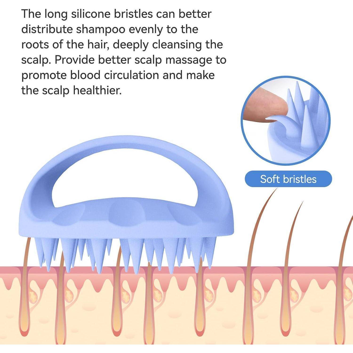 Kopfmassagebürste Silikon Scalp Massager Shampoo-Bürste Haare