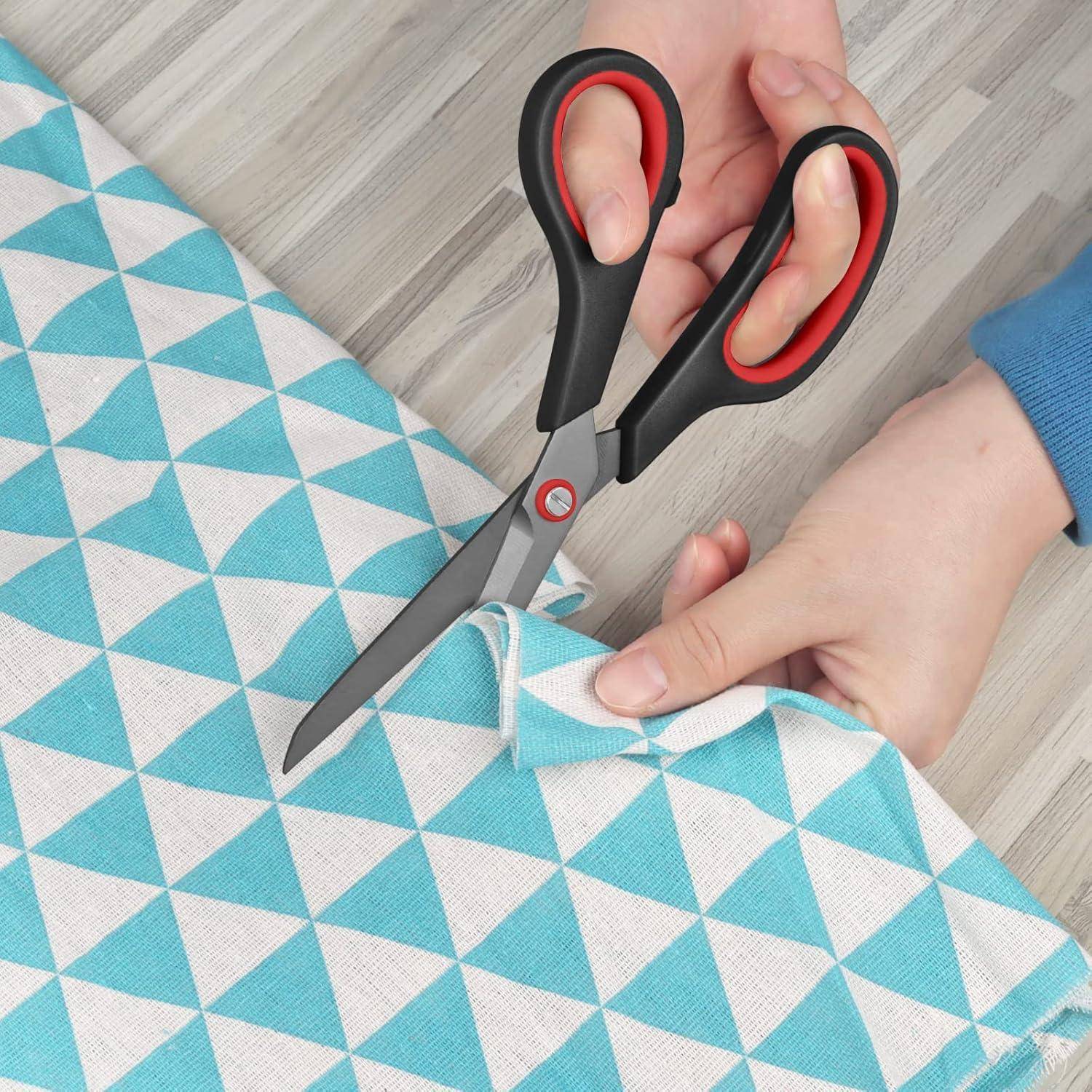 Titanbeschichtete Scheren Set 5-teilig mit Soft-Grip-Griffen und