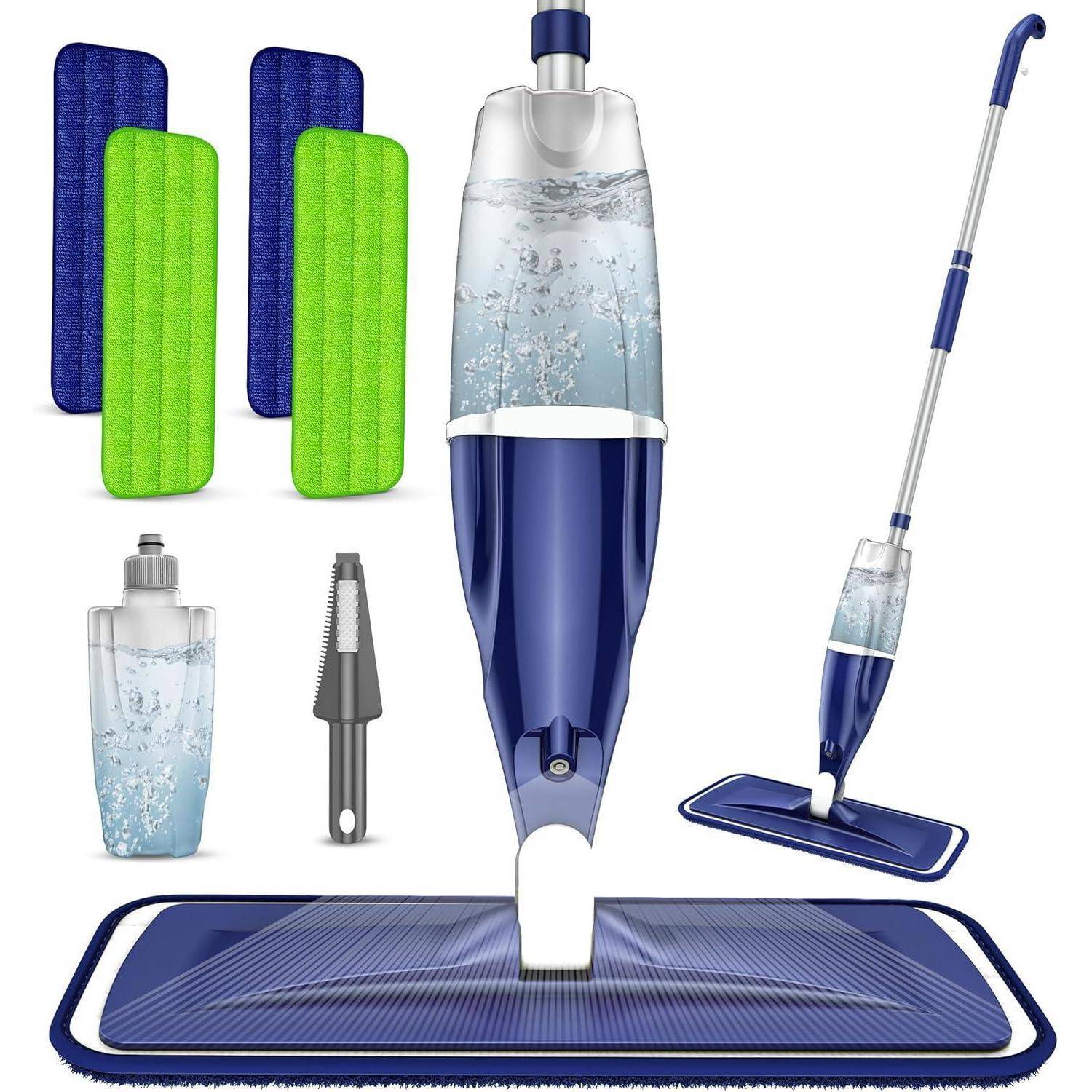 Sprühwischer mit 4 waschbaren Pads für Laminat & Fliesen