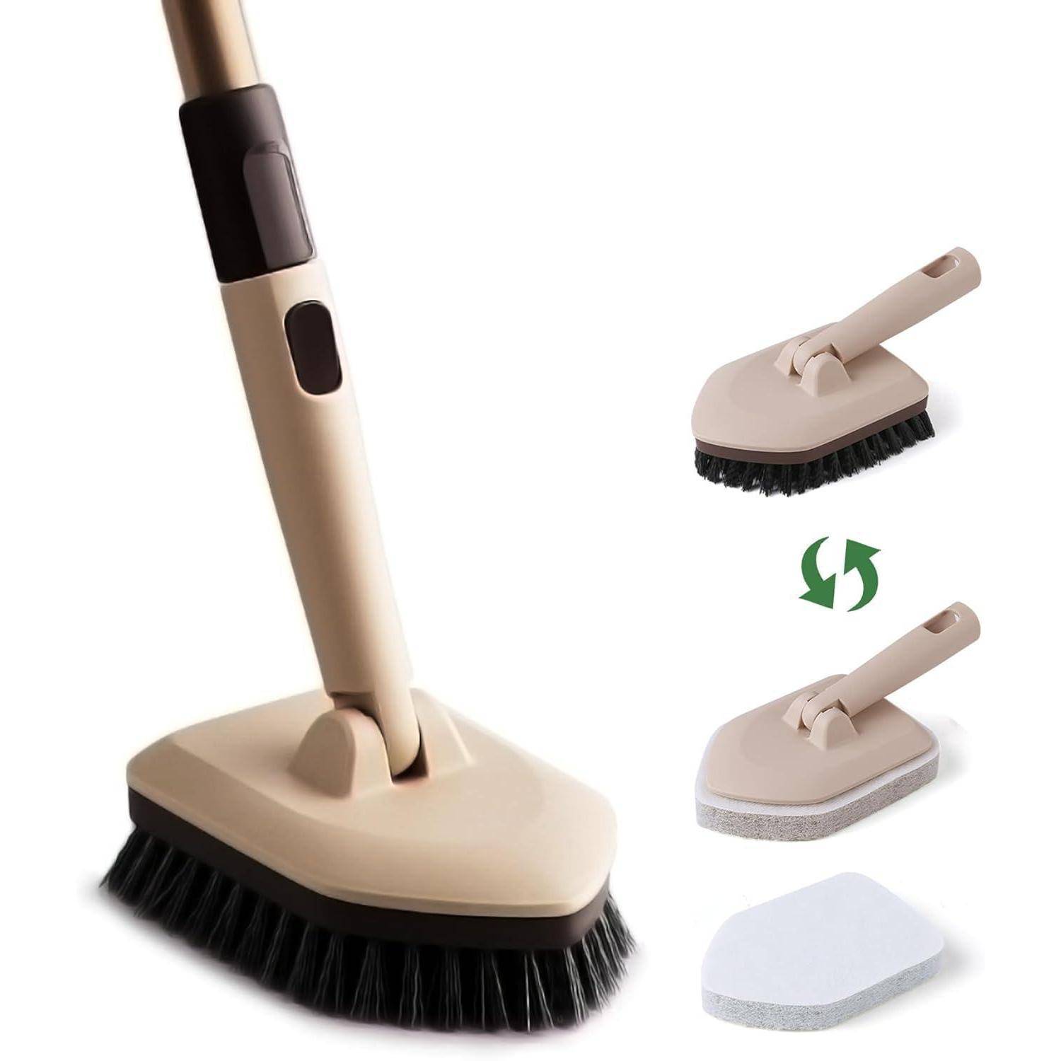 2-in-1 Schrubber mit Stiel, verstellbare