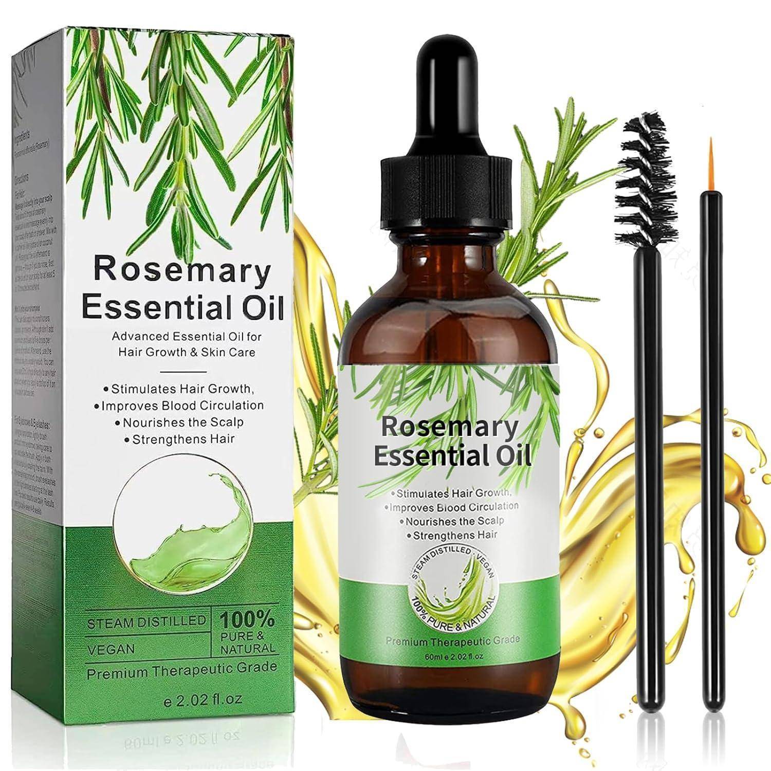 Rosmarinöl Haare Haarwuchs Wimpern Kopfhaut 60ml 29.5 ml (2er Pack)