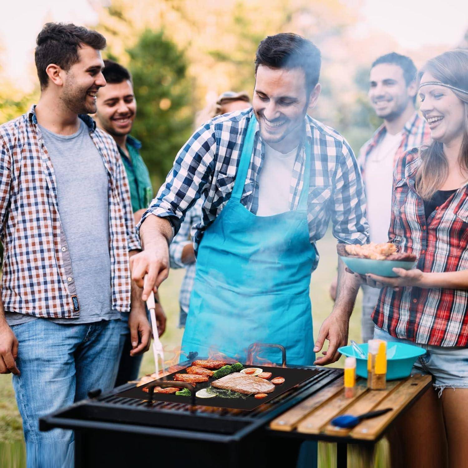 Grillmatte Antihaft BBQ Wiederverwendbar PFOA Frei 40x60 cm 4er Set