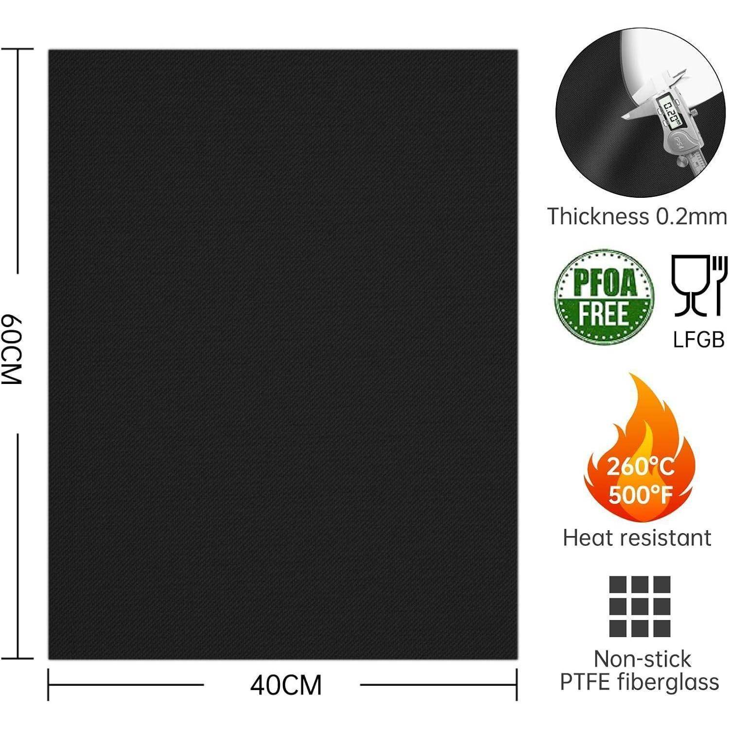 Grillmatte Antihaft BBQ Wiederverwendbar PFOA Frei 40x60 cm 4er Set