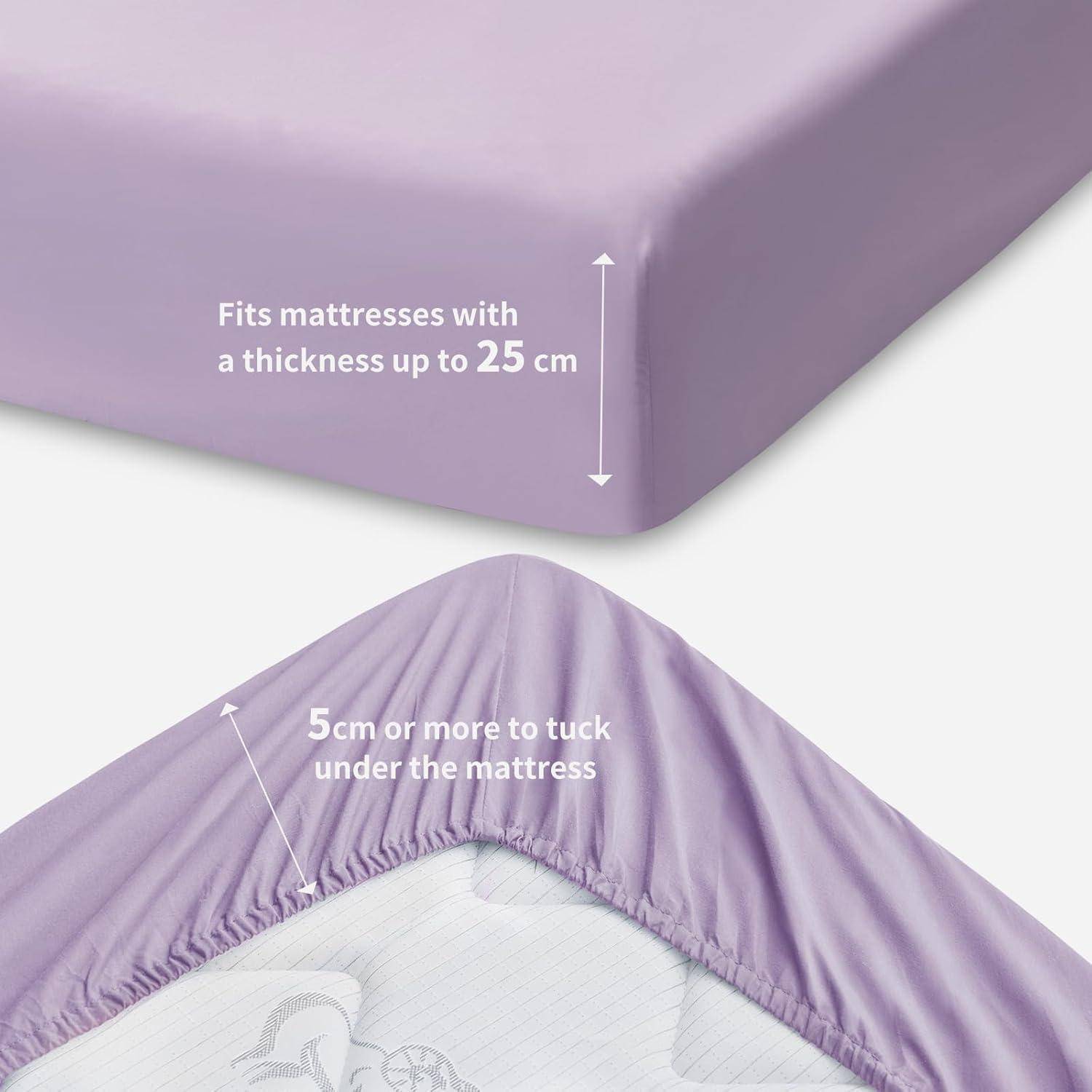 Spannbettlaken 90x200 Lavendel Mikrofaser OekoTex 90x200 08 Lavendel