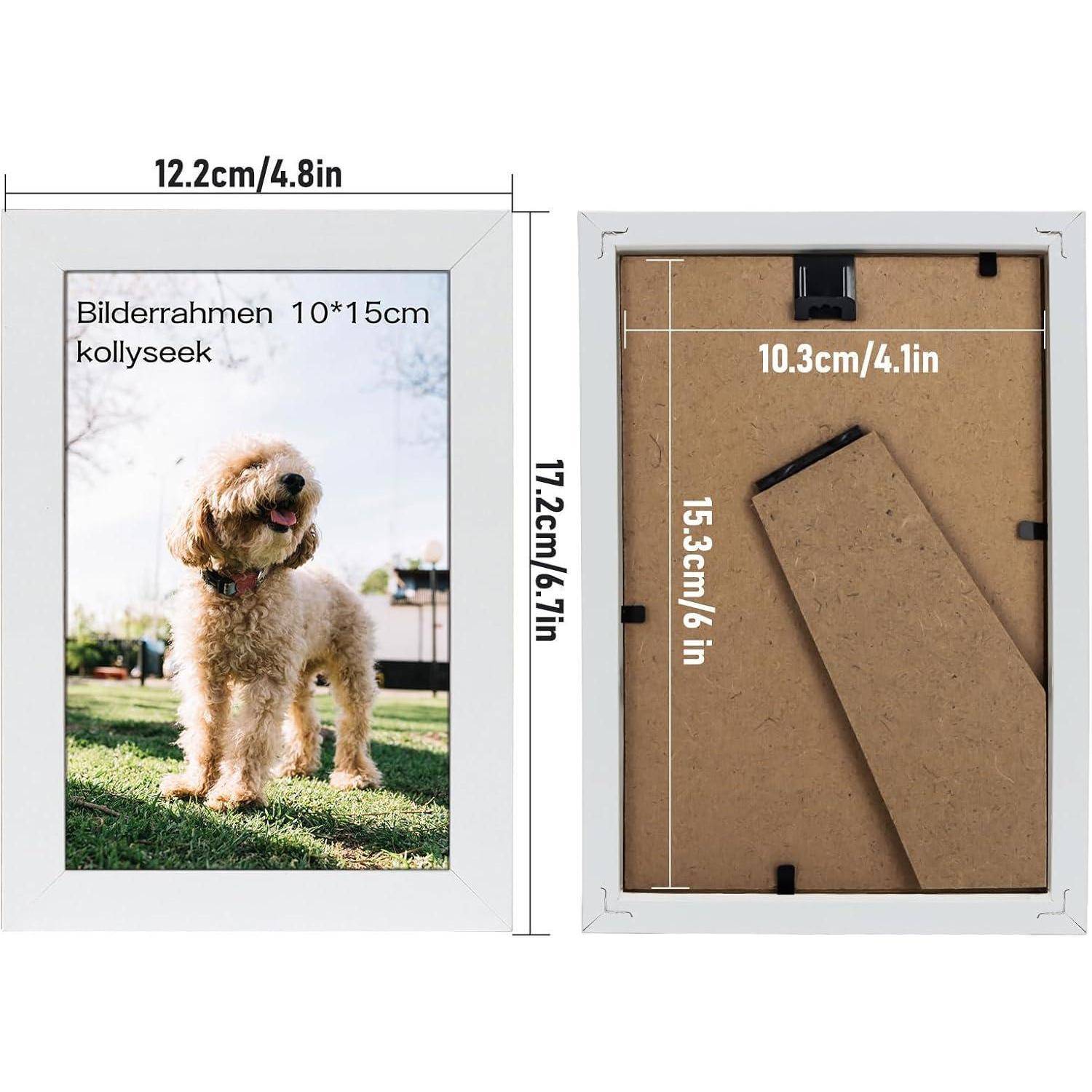 Bilderrahmen 20er Set 10x15cm MDF Acrylglas reinweiß-20set 10x15cm