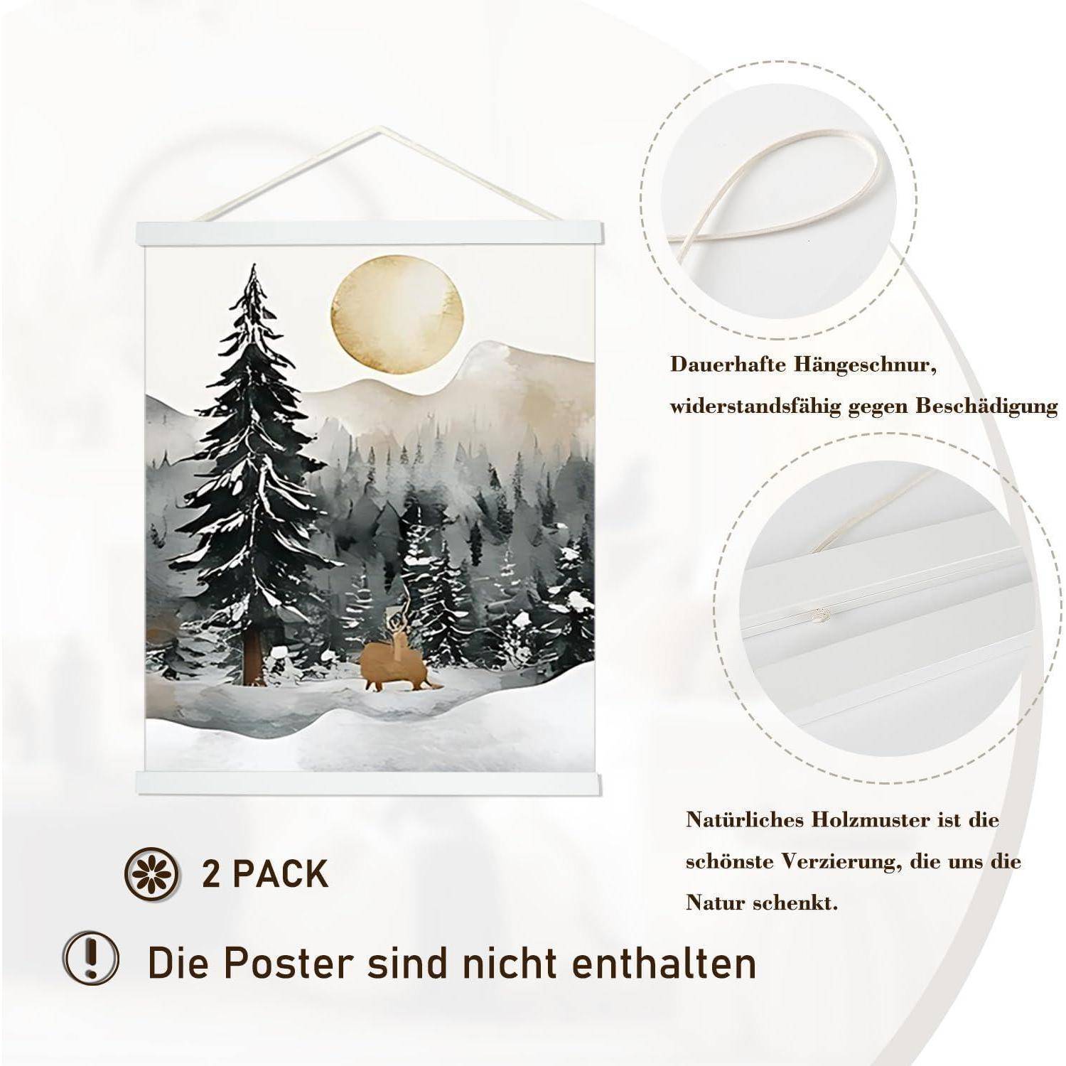 Hochwertiger Posterrahmen zur schadensresistenten Präsentation, ausgestattet mit einem robusten Seil für einfaches Aufhängen. Hinweis: Poster nicht im Lieferumfang enthalten.