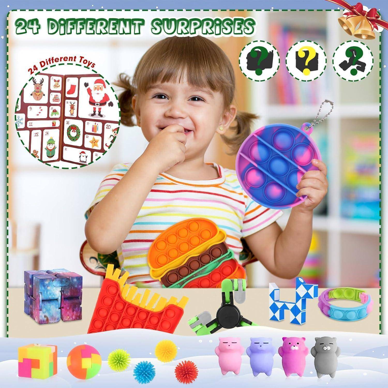 Adventskalender Fidget Toys 24 Überraschungen für Kinder 3-12 Jahre