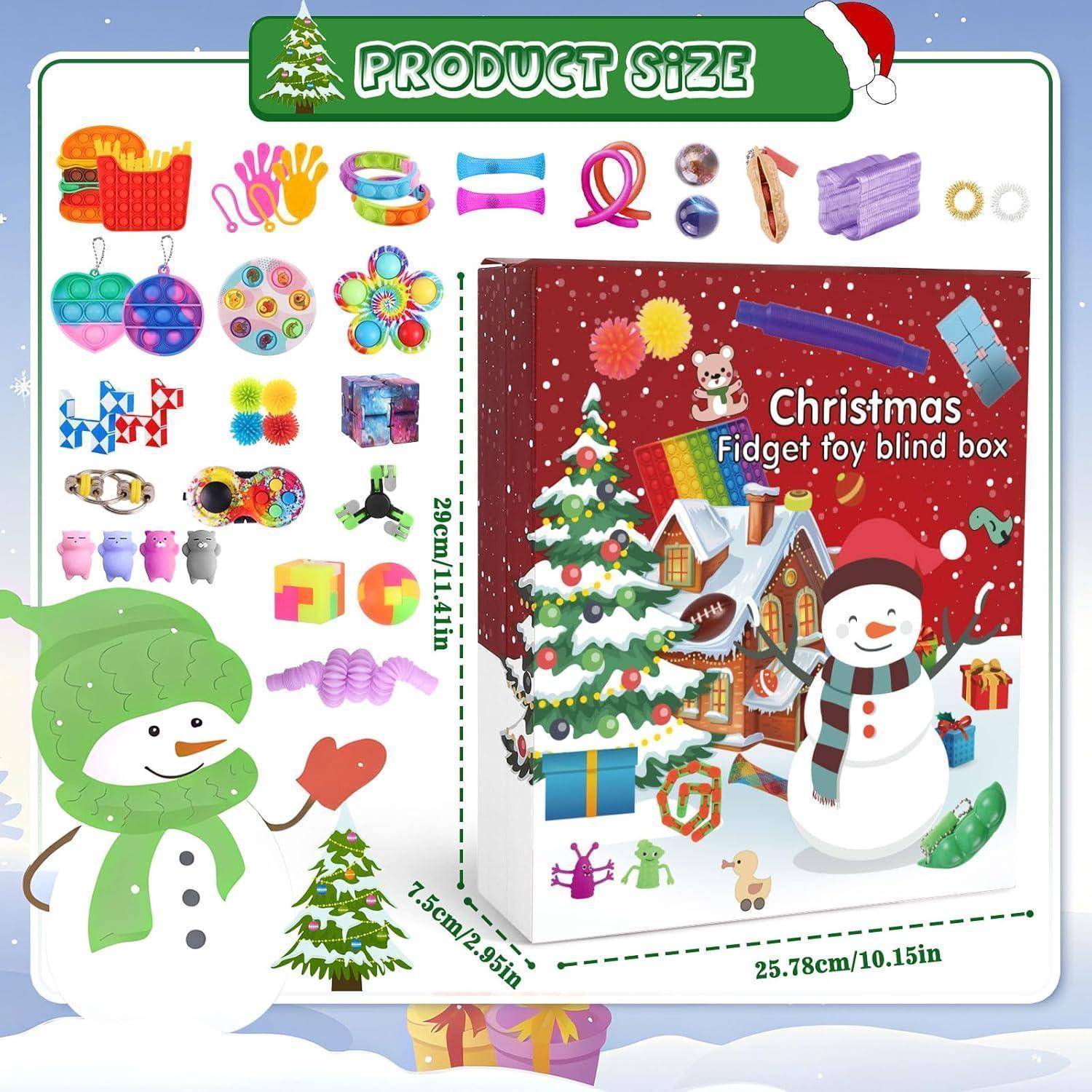 Adventskalender Fidget Toys 24 Überraschungen für Kinder 3-12 Jahre