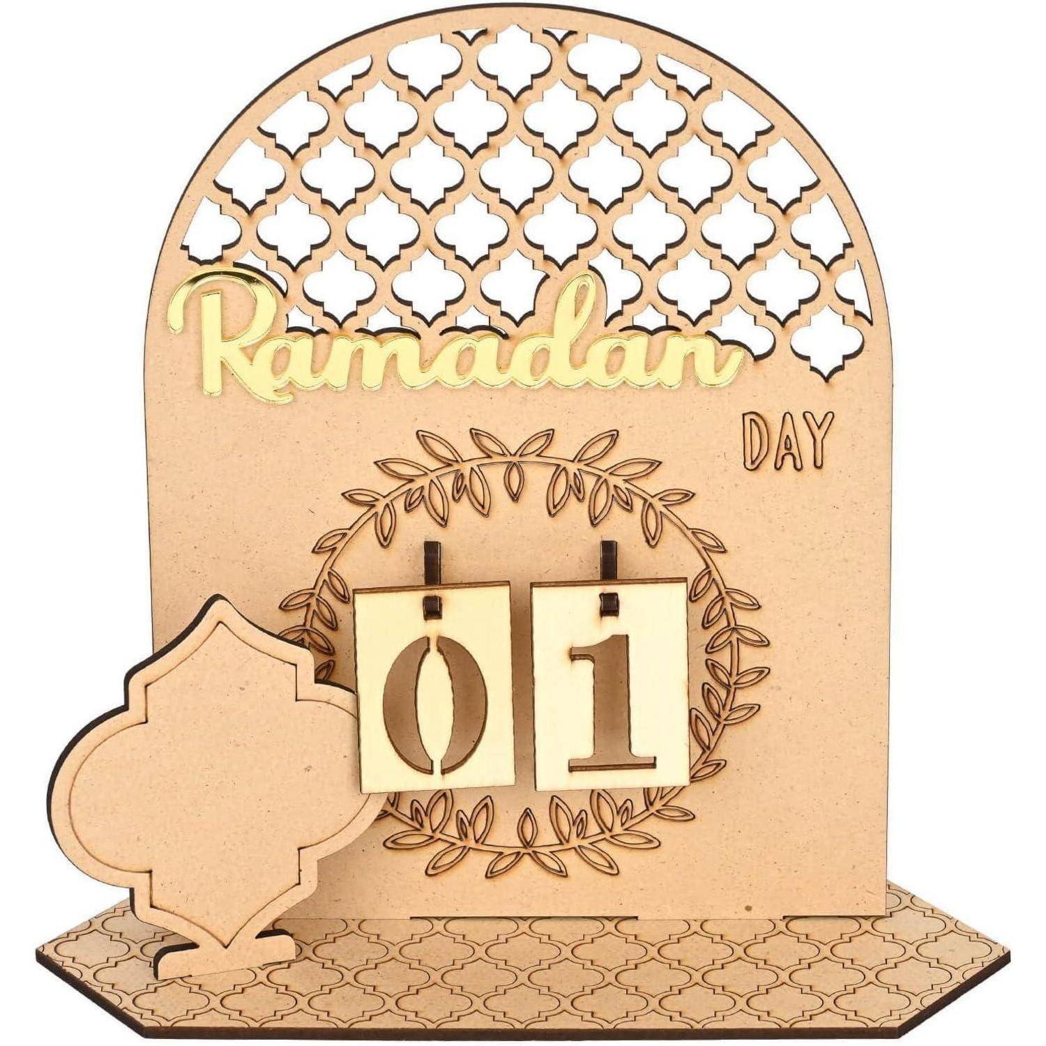 Ramadankalender Holz Kinder Eid Mubarak Adventskalender style 2