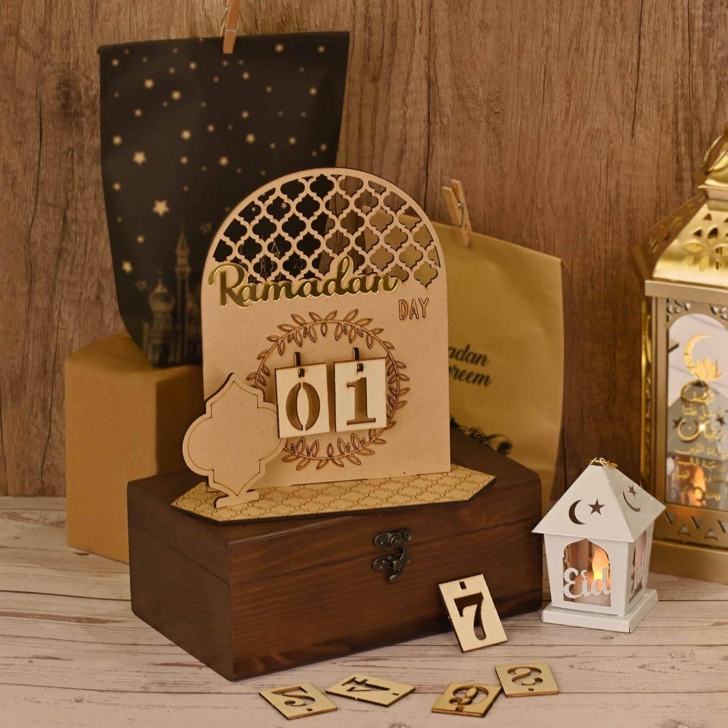 Ramadankalender Holz Kinder Eid Mubarak Adventskalender style 2