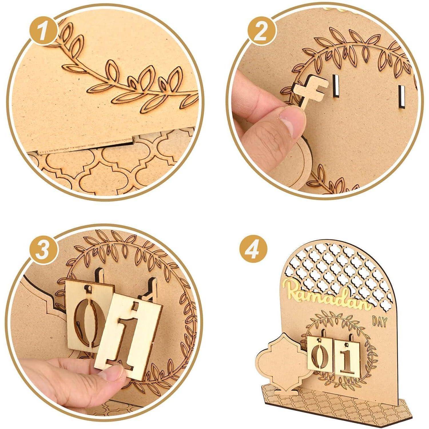 Ramadankalender Holz Kinder Eid Mubarak Adventskalender style 2