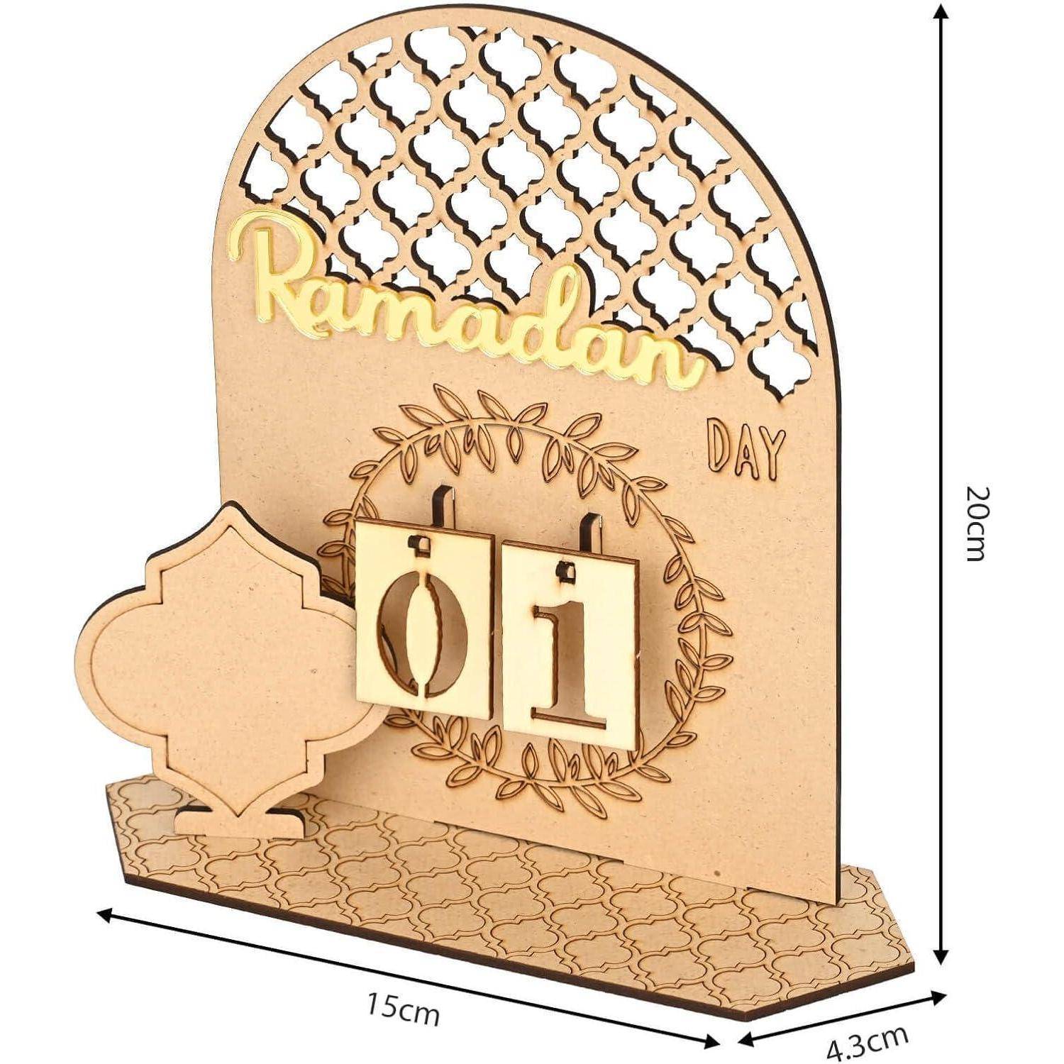 Ramadankalender Holz Kinder Eid Mubarak Adventskalender style 2