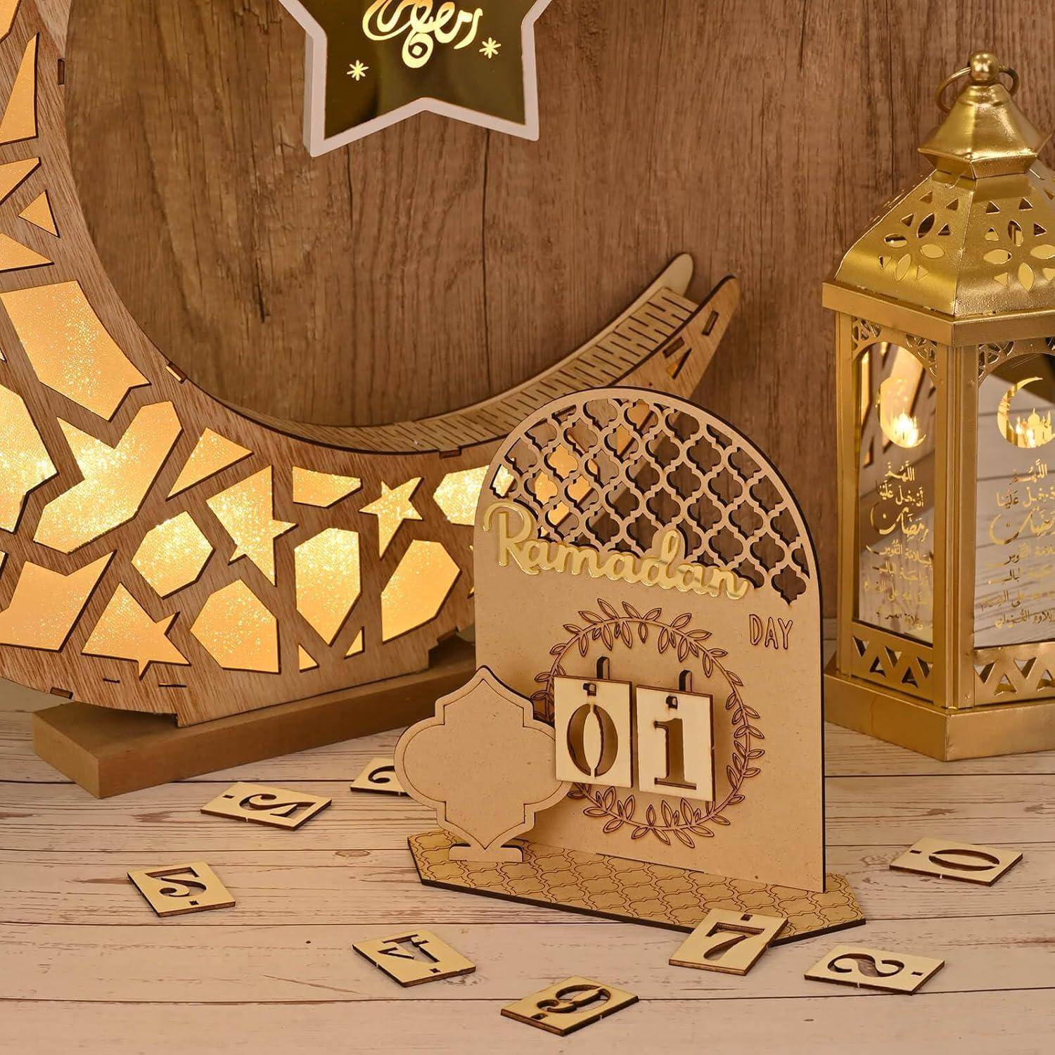 Ramadankalender Holz Kinder Eid Mubarak Adventskalender style 2