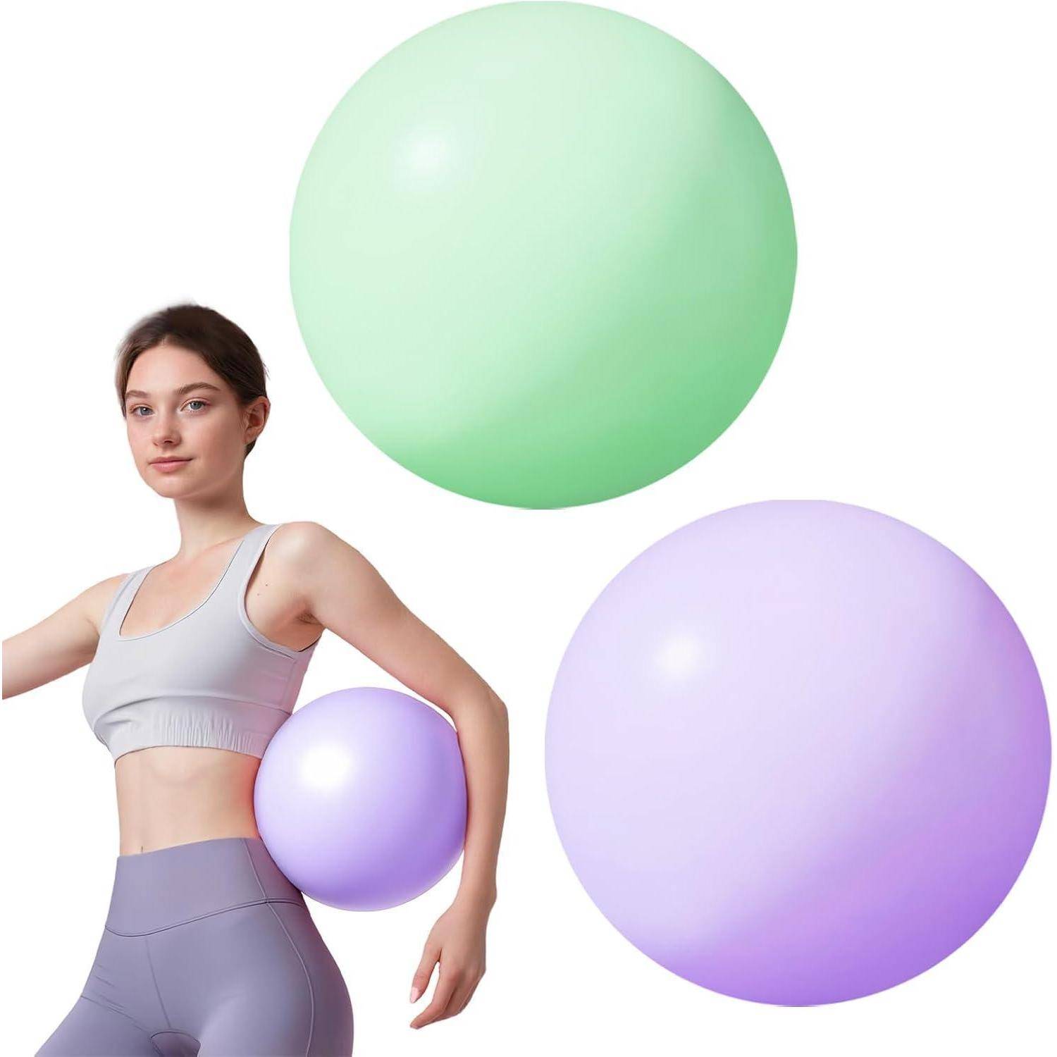 Gymnastikball 25cm Pilates Yoga Aufblasbar #9 Lila + Mintgrün