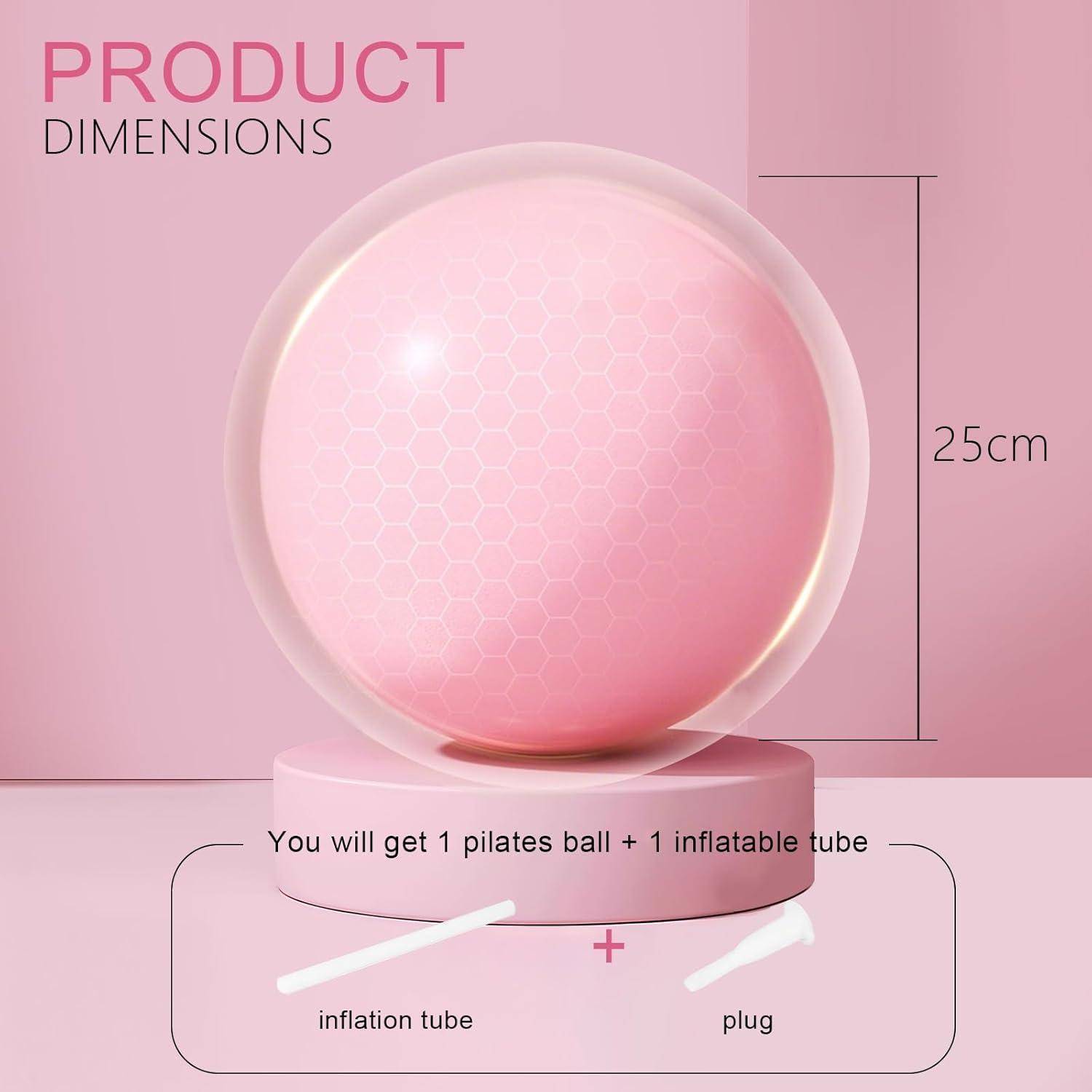 Gymnastikball 25cm Pilates Yoga AntiBurst #8 Sakura-Rosa + Himmelblau