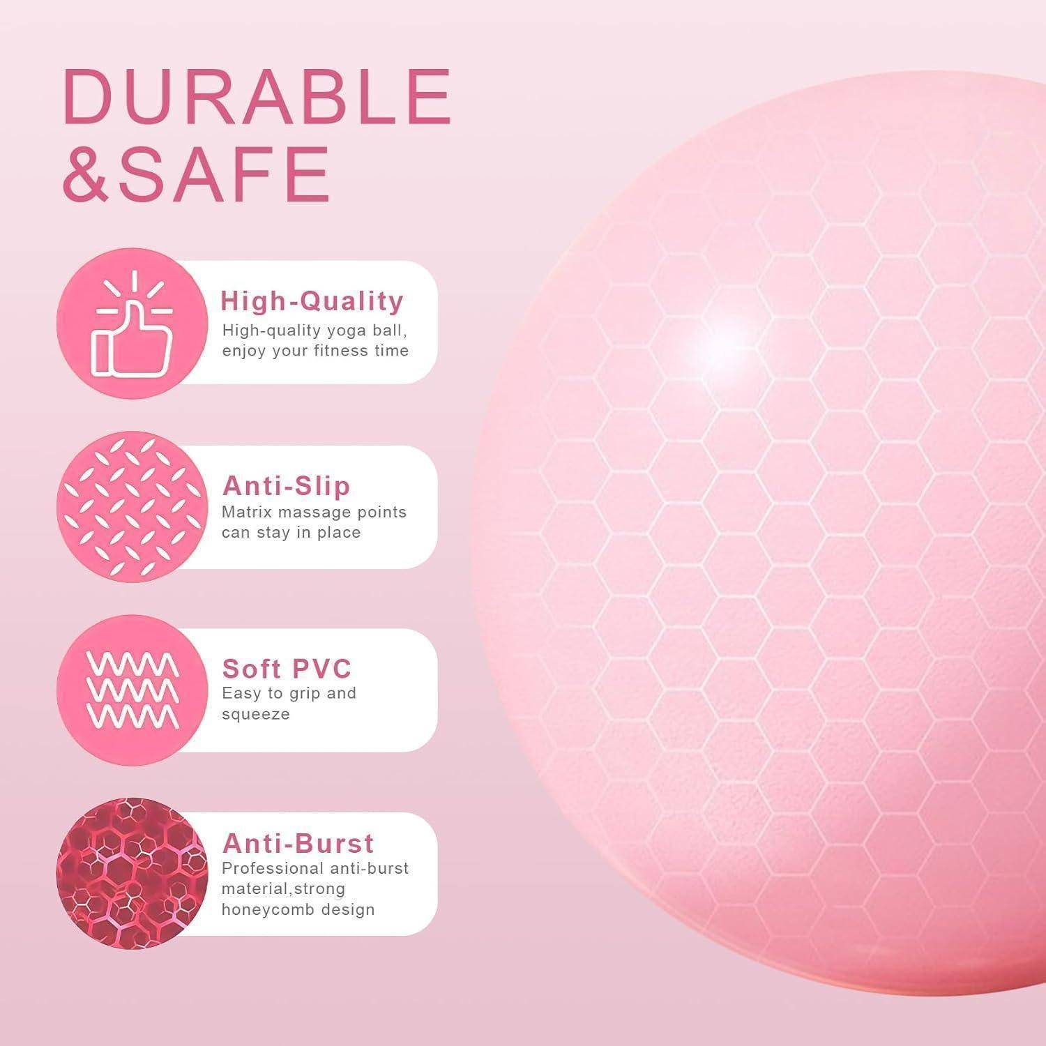 Gymnastikball 25cm Pilates Yoga AntiBurst #8 Sakura-Rosa + Himmelblau