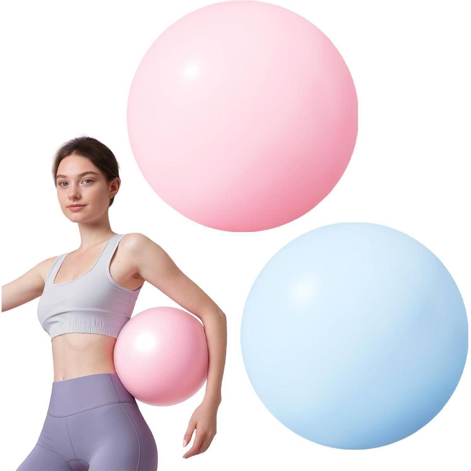 Gymnastikball 25cm Pilates Yoga AntiBurst #8 Sakura-Rosa + Himmelblau