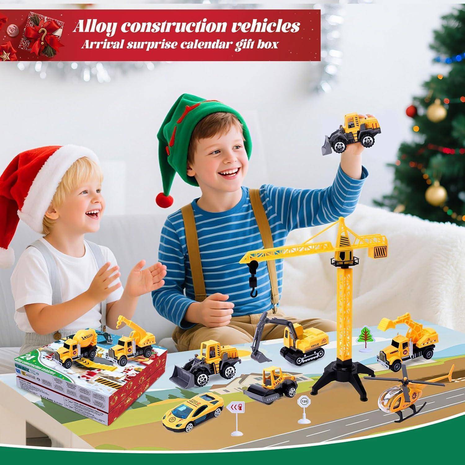 Adventskalender Baufahrzeuge für Kinder mit 24 Überraschungen