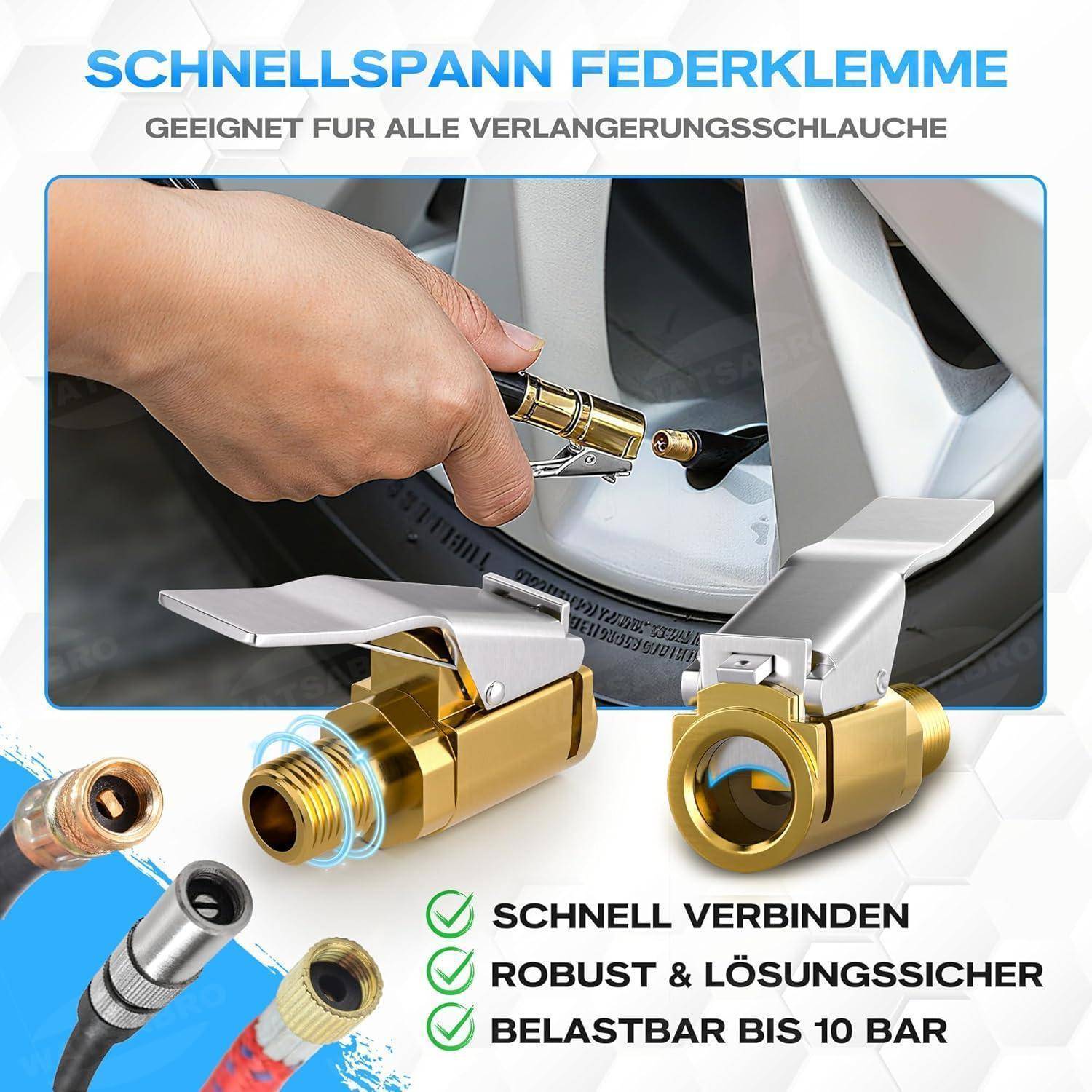 Fahrradventil Adapter Set französisch Luftpumpe Kompressor WBV-04