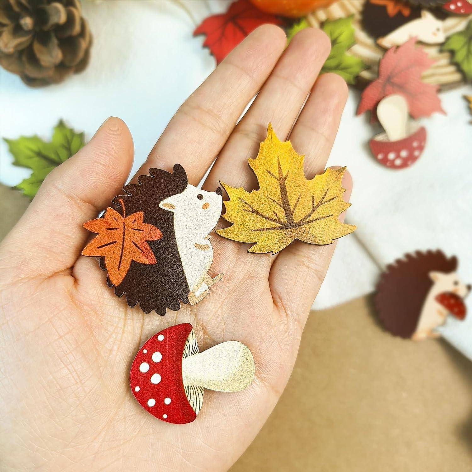 Tischdeko Konfetti Streudeko Ahornblätter Pilze 70 Stück Herbstdeko