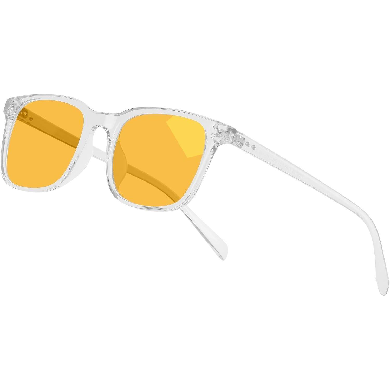 Computerbrille PC Gaming Blue Light Damen Herren Klar Hell Orange89%