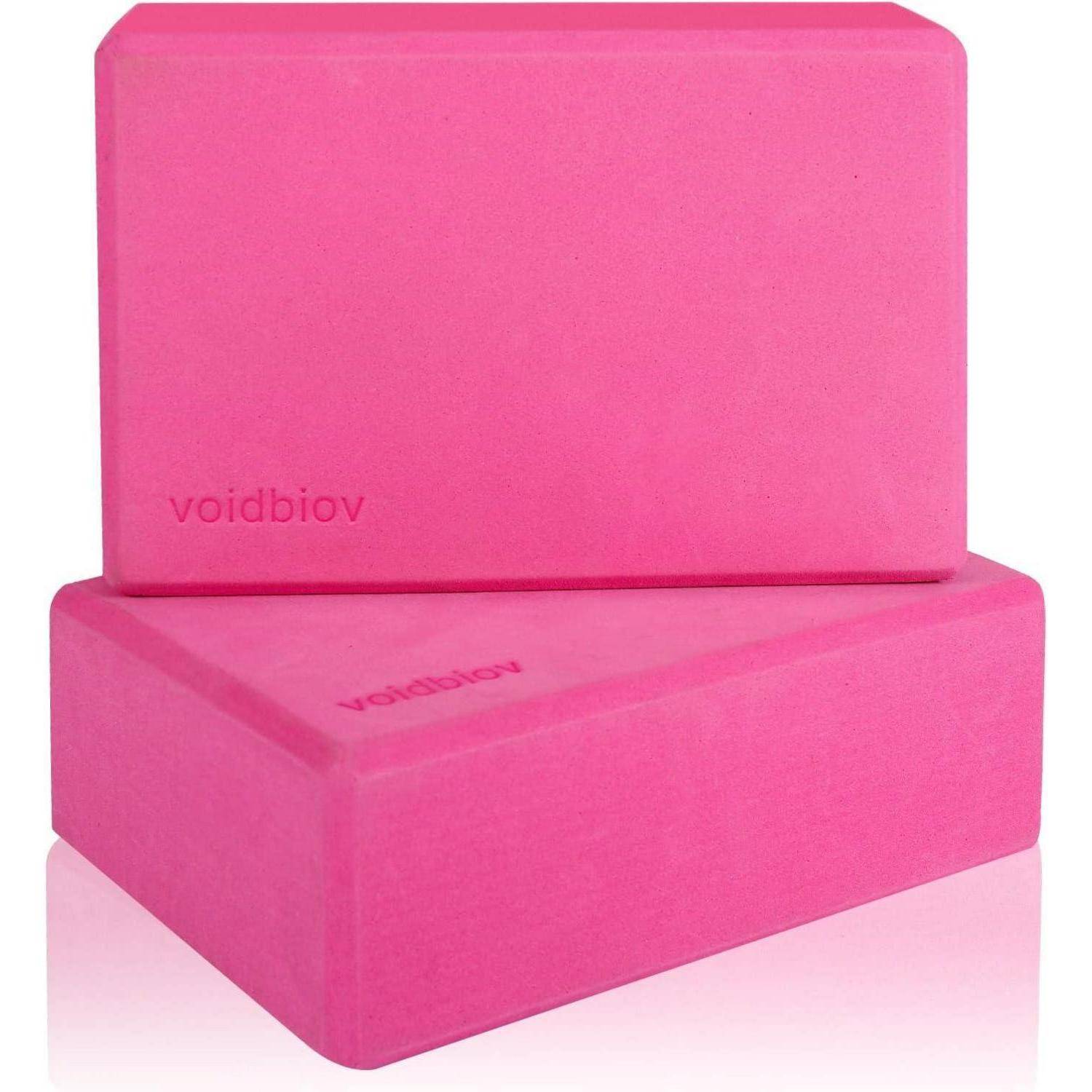 Yoga Blöcke 2er Set 9x6x3 EVA Schaumstoff rutschfest Pink