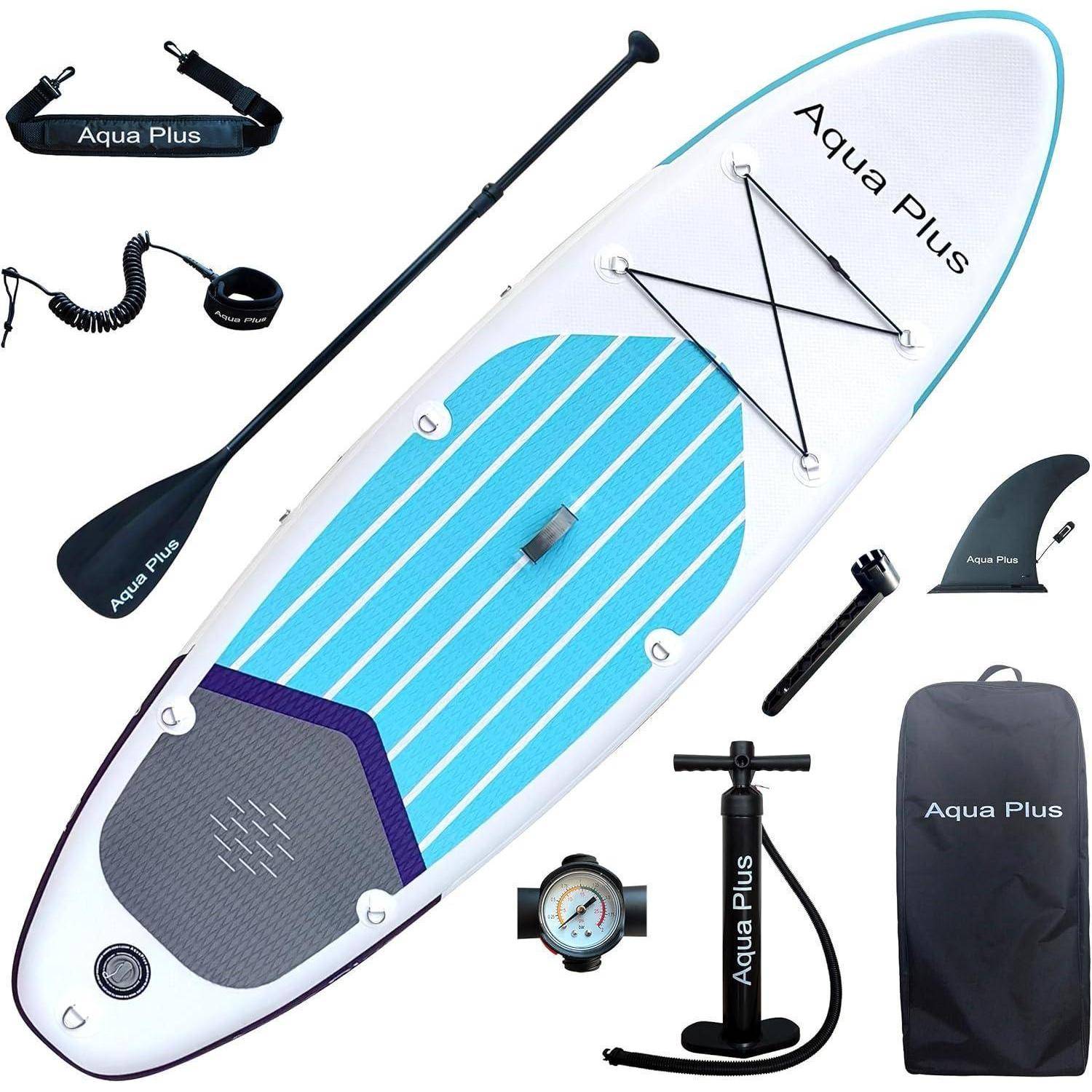 SUP Aufblasbar ISUP Paddel Pumpe 304 x 82 x 15 cm Blau violett grau